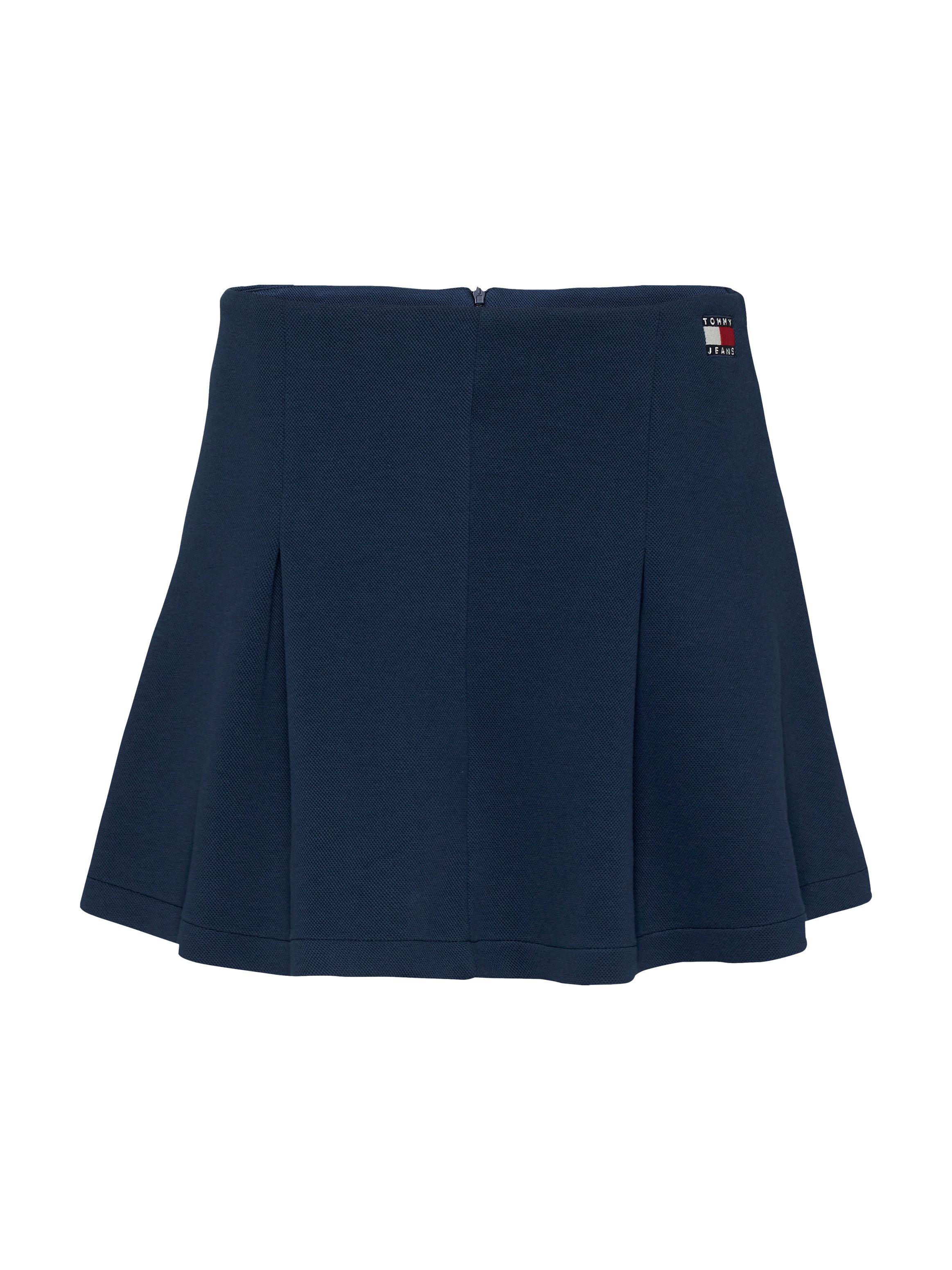 TOMMY JEANS Minirok TJW PIQUE BADGE F&F SKIRT EXT met logo-badge, pique-kwaliteit, fit & flare