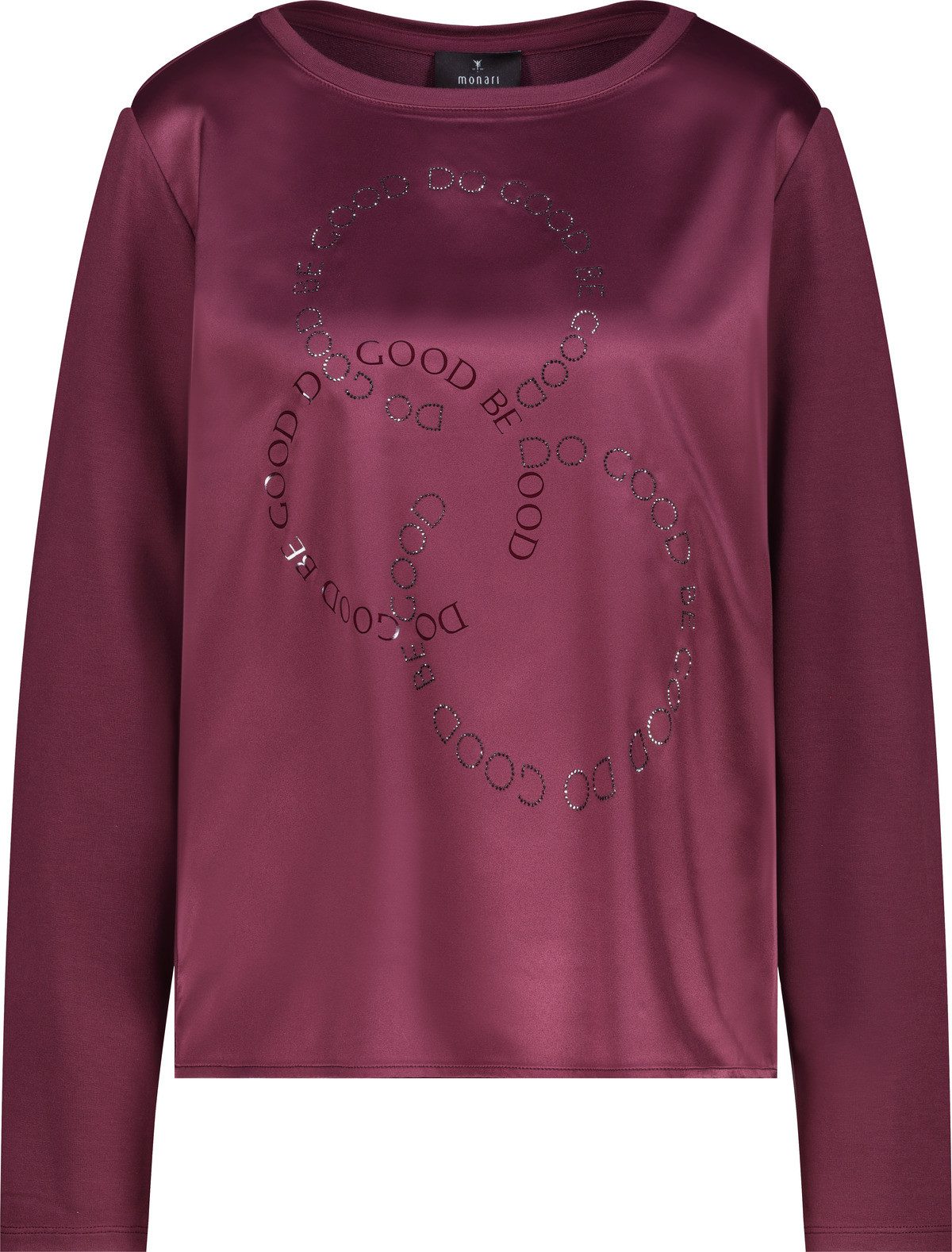 Monari Blouse zonder sluiting met glanzende folieprint