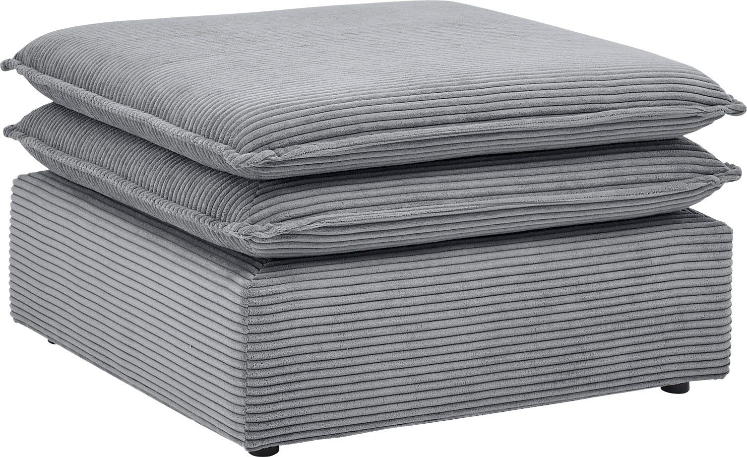Places of Style Zithoek PIAGGE 2-zitsbank en hocker klein als set (2-delig)