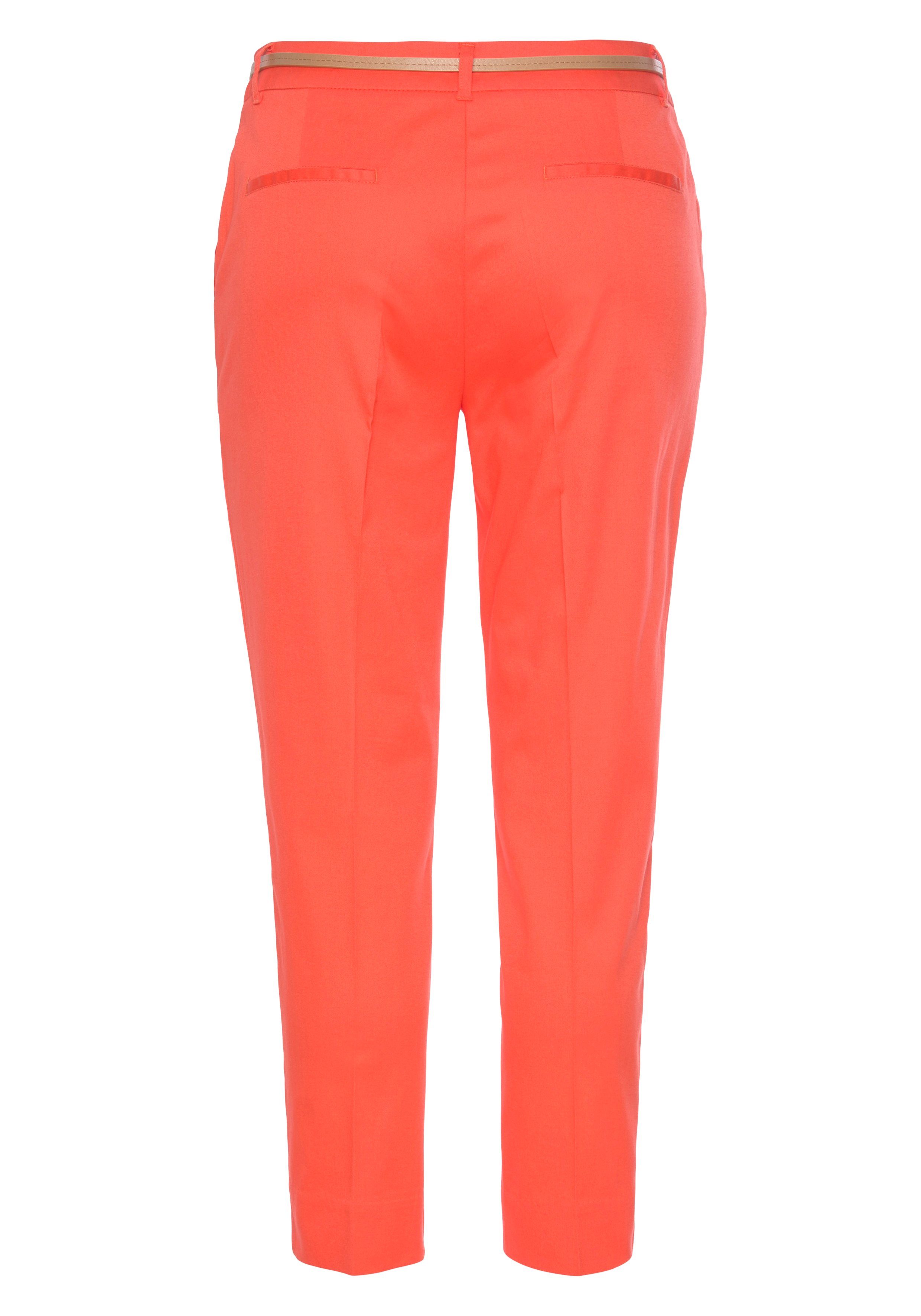 Vivance Chino in klassieke basic pasvorm, stoffen broek, business look (Met riem in leer-look)