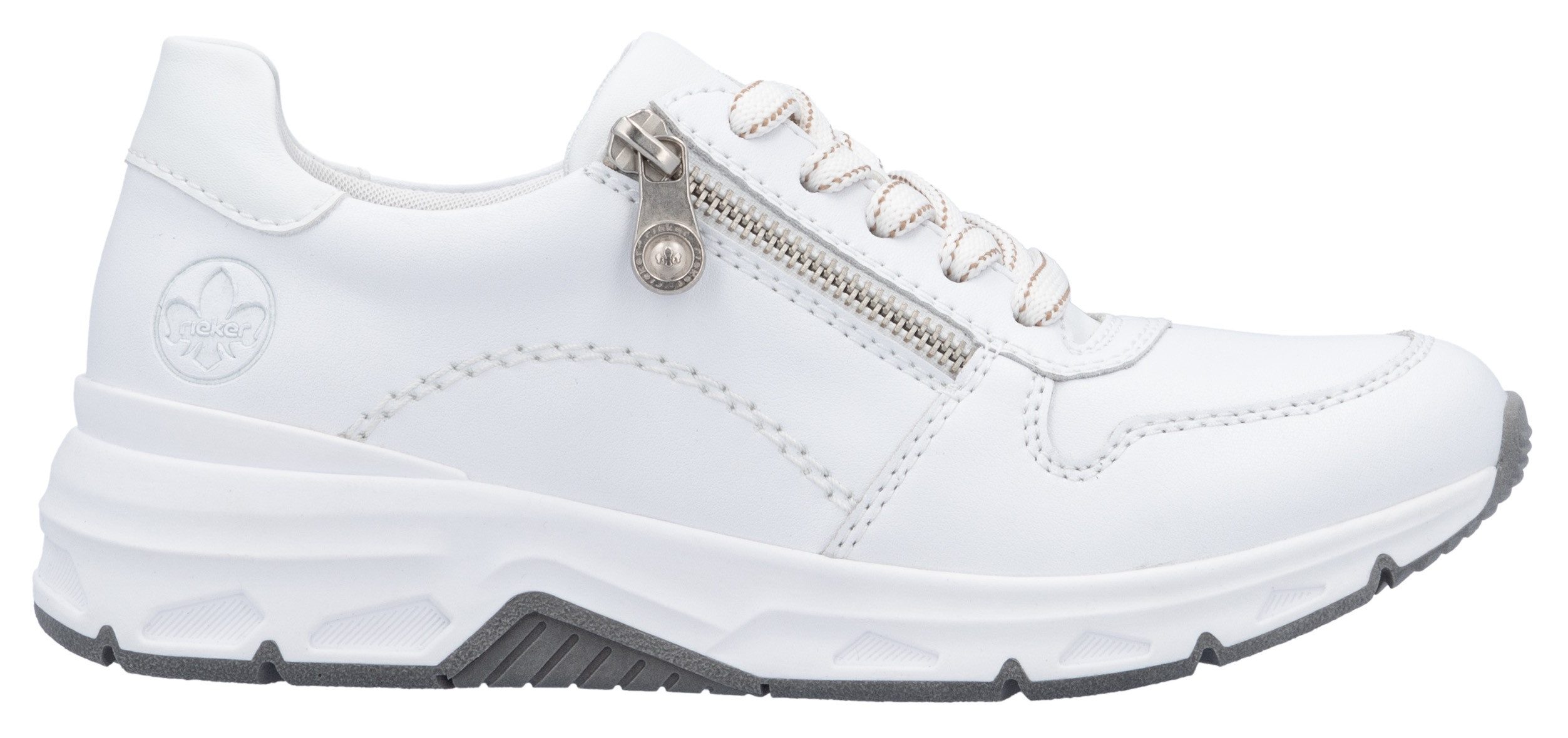 Rieker Sneakers met zijrits, vrijetijdsschoen, lage schoen, veterschoen