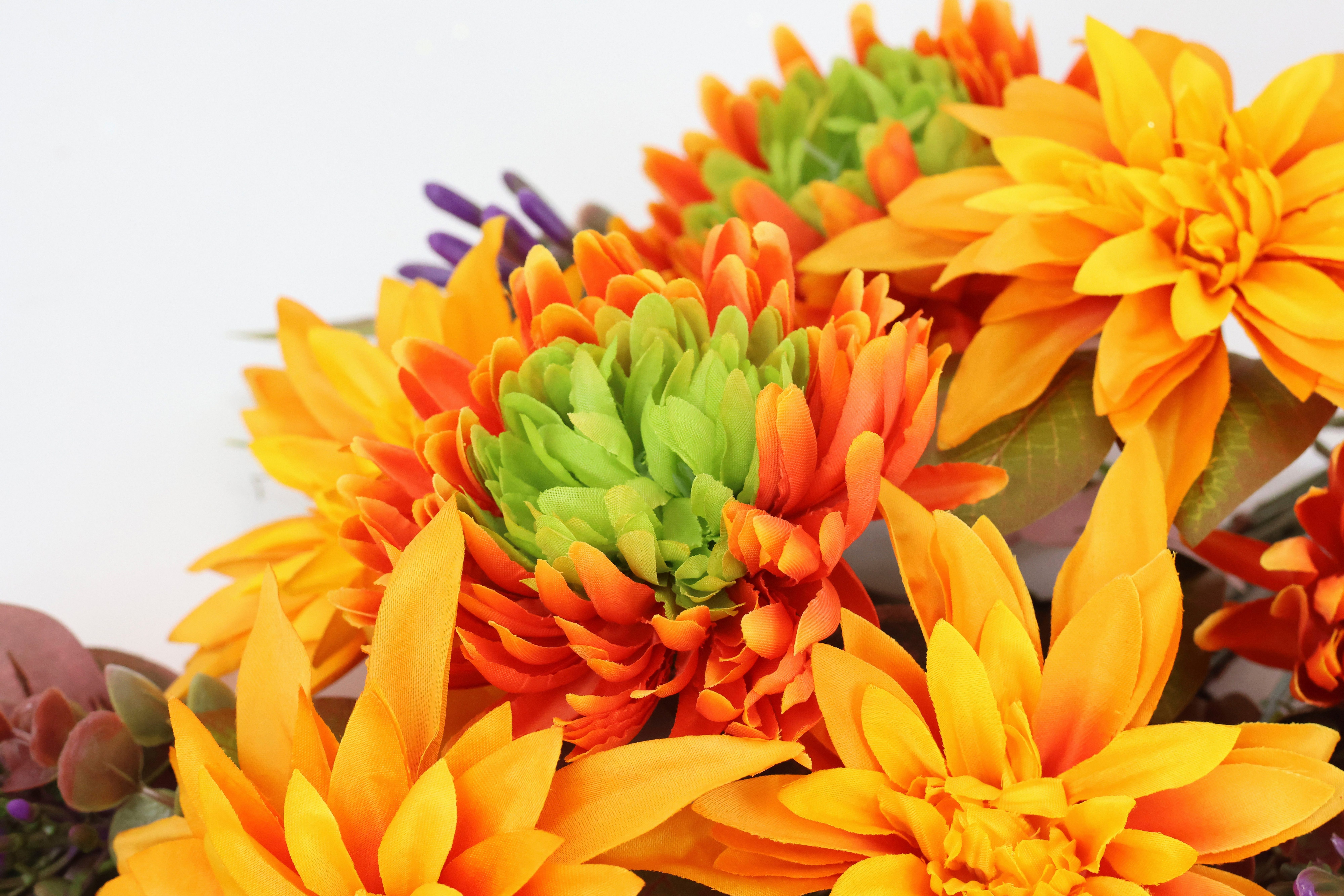 I.GE.A. Kunstbloem Chrysanten en dahlia’s Kunstmatige bloemen, chrysantenboeket (1 stuk)