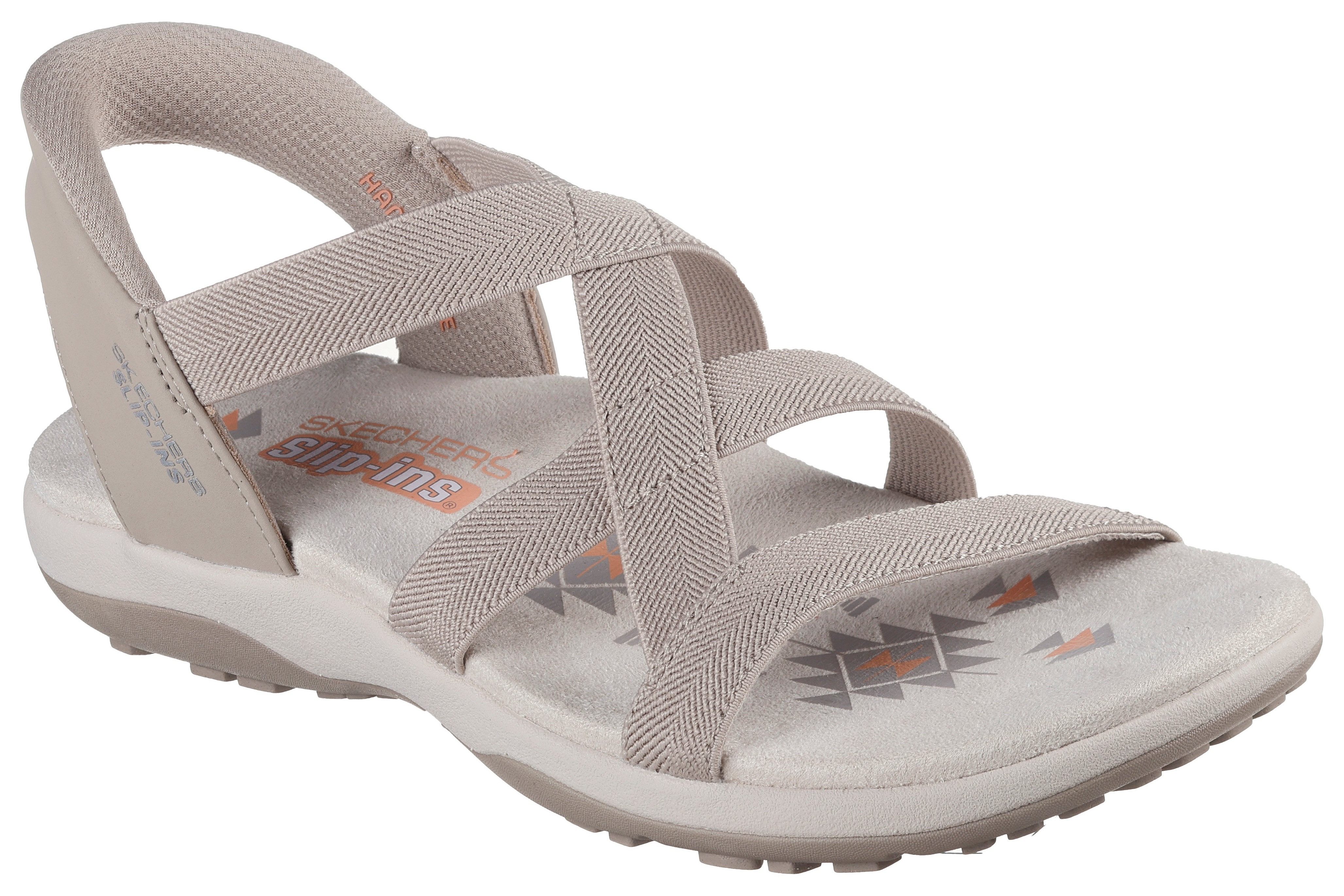 Skechers Sandalen REGGAE SLIM-STRETCH FLEX dames sportieve sandalen maat 35 grijs