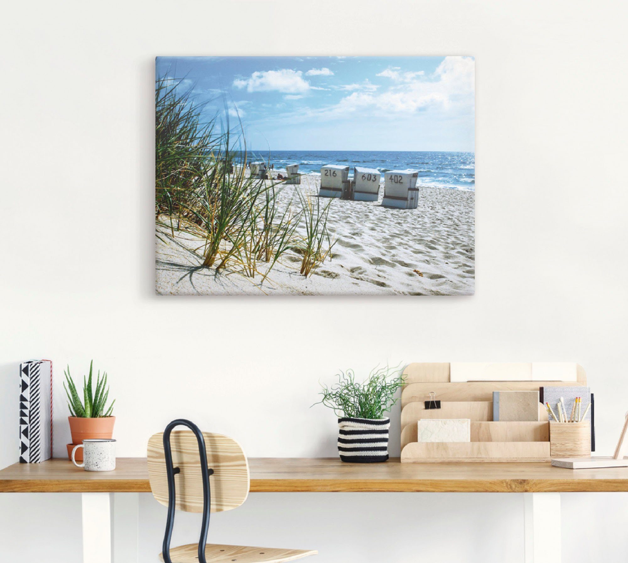 Artland Artprint Achter de duinen als artprint op linnen, poster in verschillende formaten maten