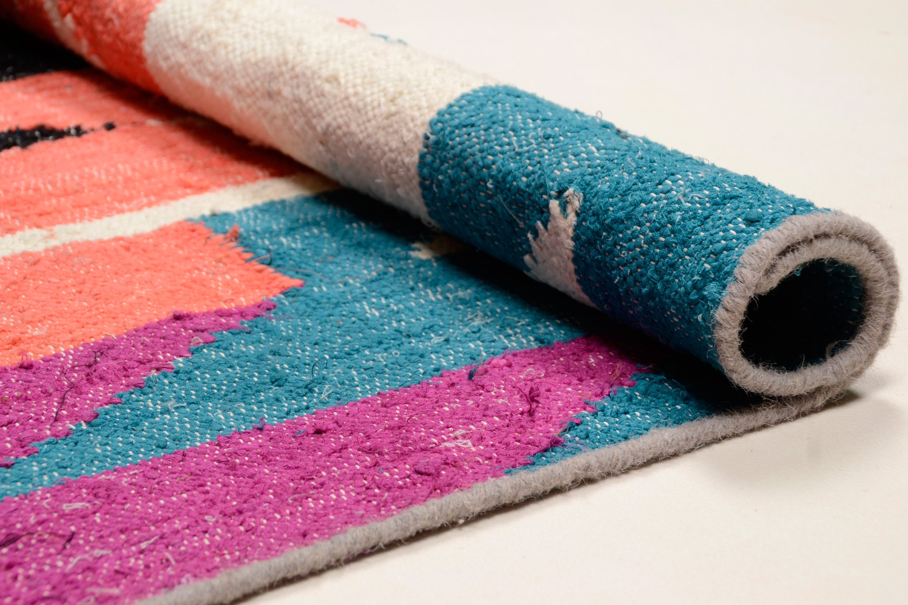 TOM TAILOR HOME Vloerkleed Funky Kelim Platweefsel, puur katoen, met de hand geweven, met franje, boho-stijl