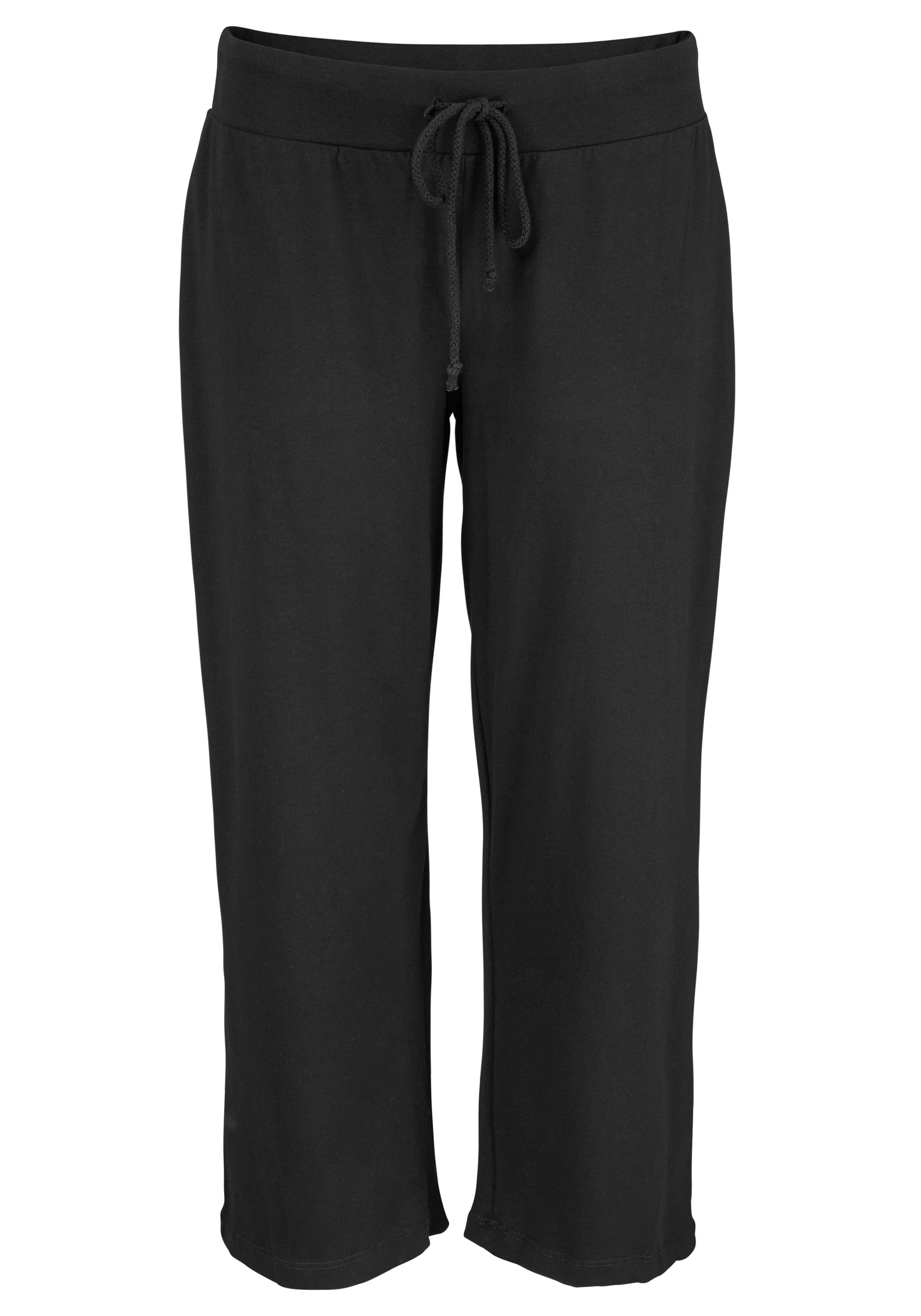 Beachtime 7/8-strandbroek van zachte jersey, wide leg, joggingbroek, loungebroek