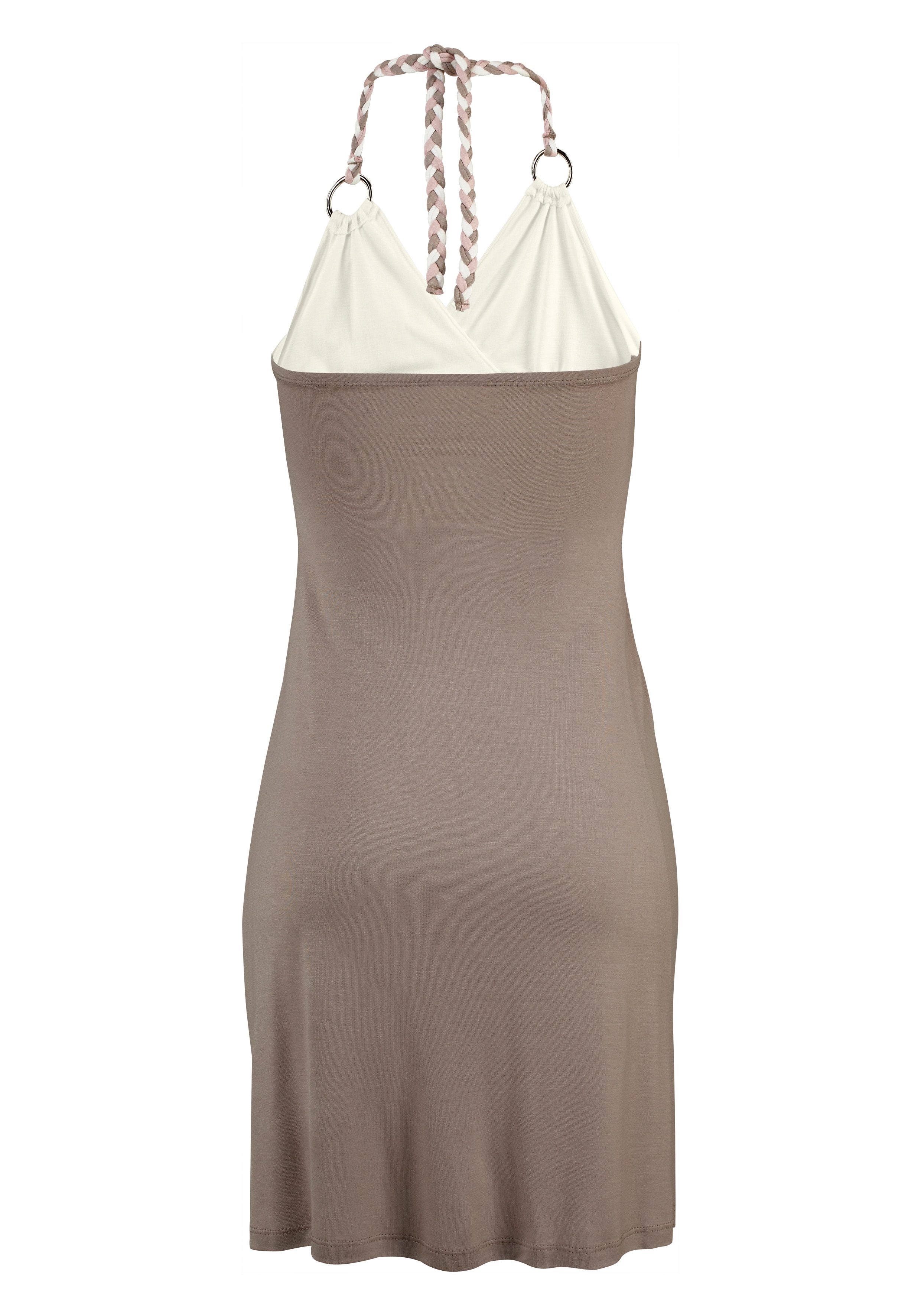 Beachtime Strandjurk met color blocking look, halterjurk, mini jurk