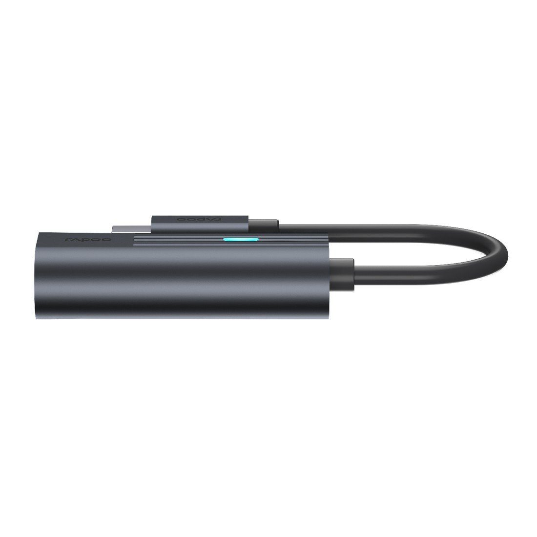 Rapoo USB-adapter UCA-1006 USB-C adapter, USB-C naar Gigabit LAN, grijs