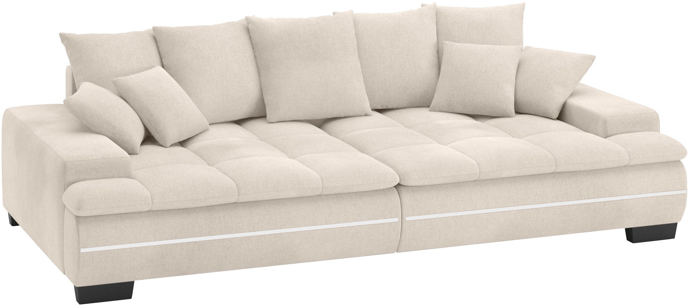Mr. Couch Megabank Haiti II RGB-LED RGB-LED verlichting, met ambachtelijk gemaakte comfort-stiksel