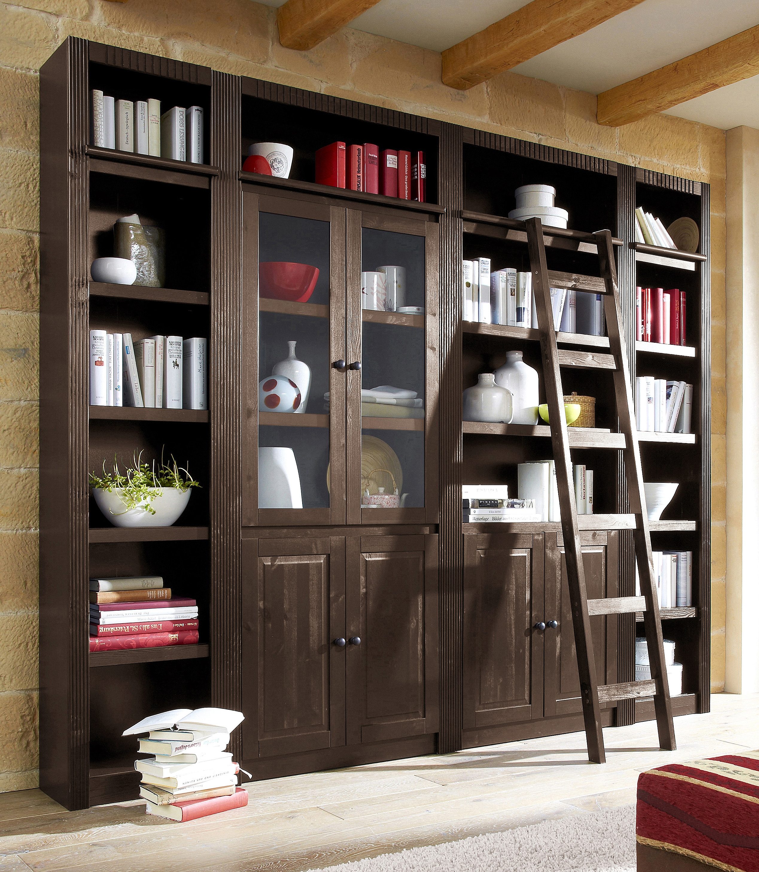 Home affaire Ladderrek Bergen van massief grenenhout, met 6 treden, hoogte 188 cm