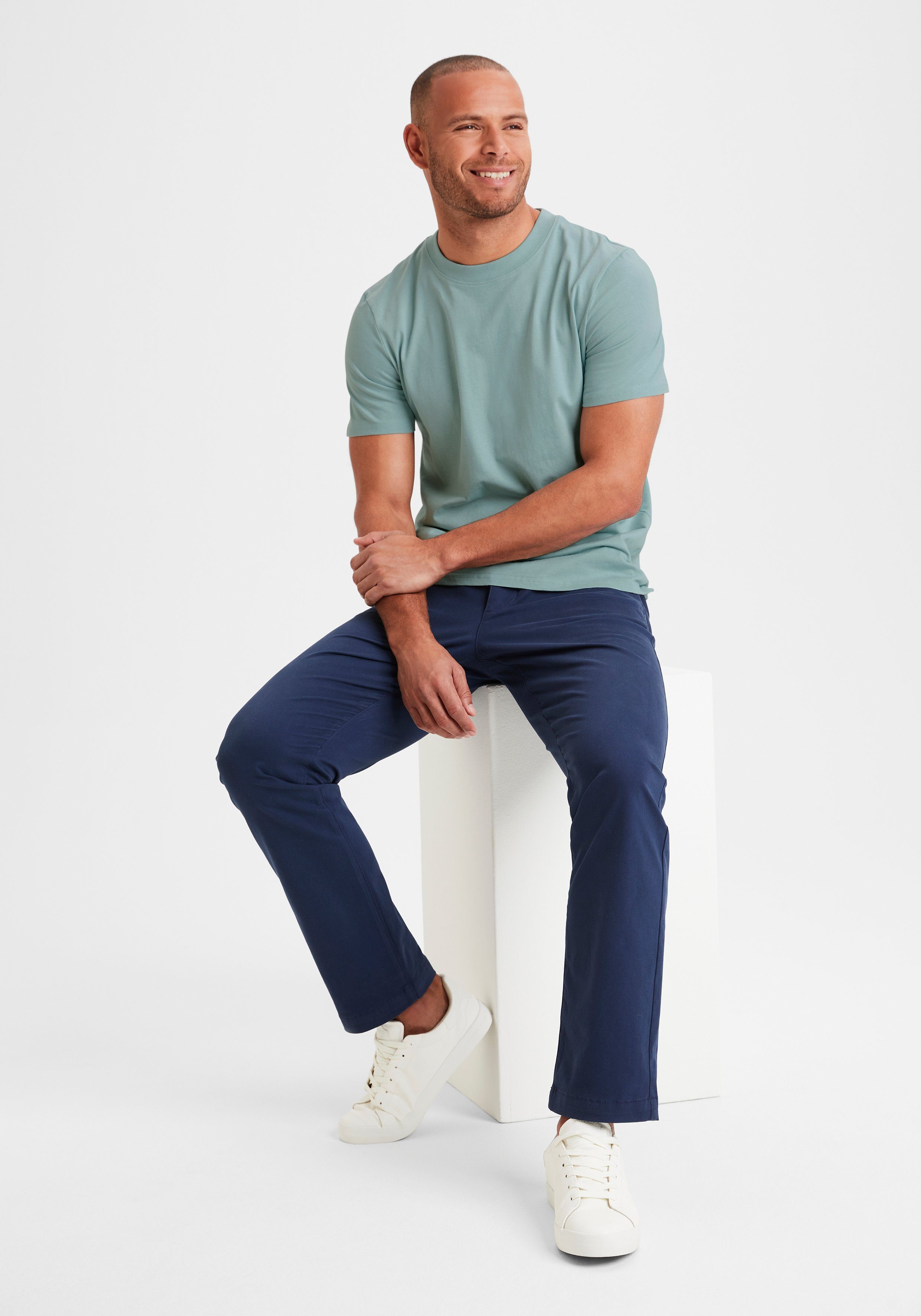 KangaROOS T-shirt Vrijetijdsshirt met korte mouwen, ronde hals van 100% katoen (Set van 2)
