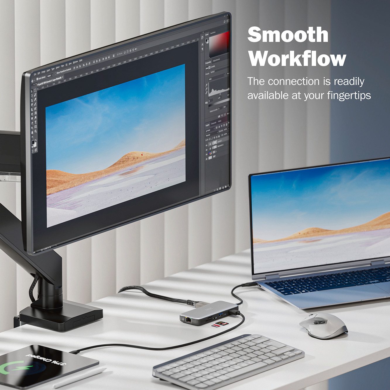 Digitus Laptop-dockingstation USB-C Docking Station, 7-Port, HDMI, USB, RJ45, SD