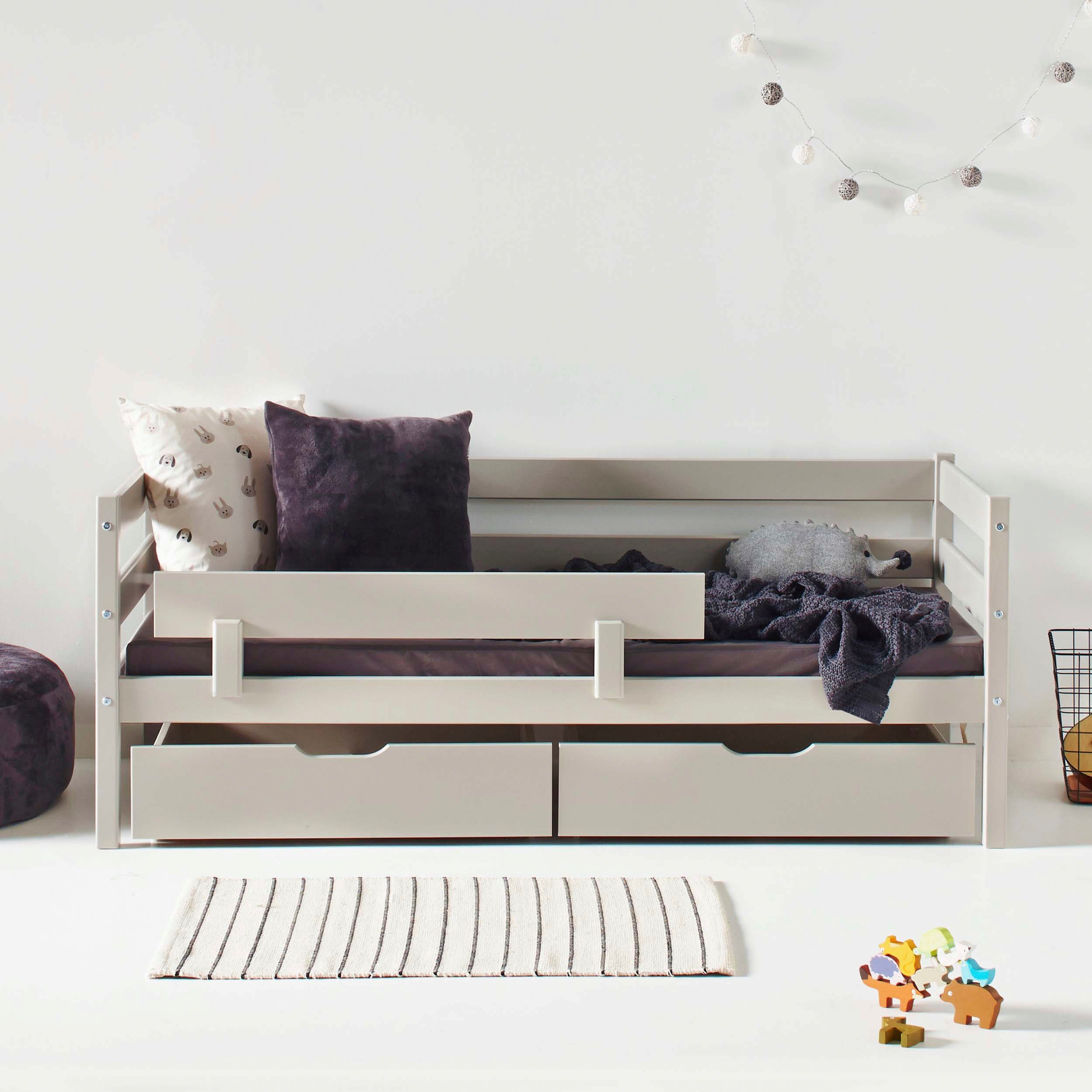Hoppekids 1-persoonsledikant ECO Comfort kinderbed, massief grenenhout, tienerbed inclusief lattenbodem (set)