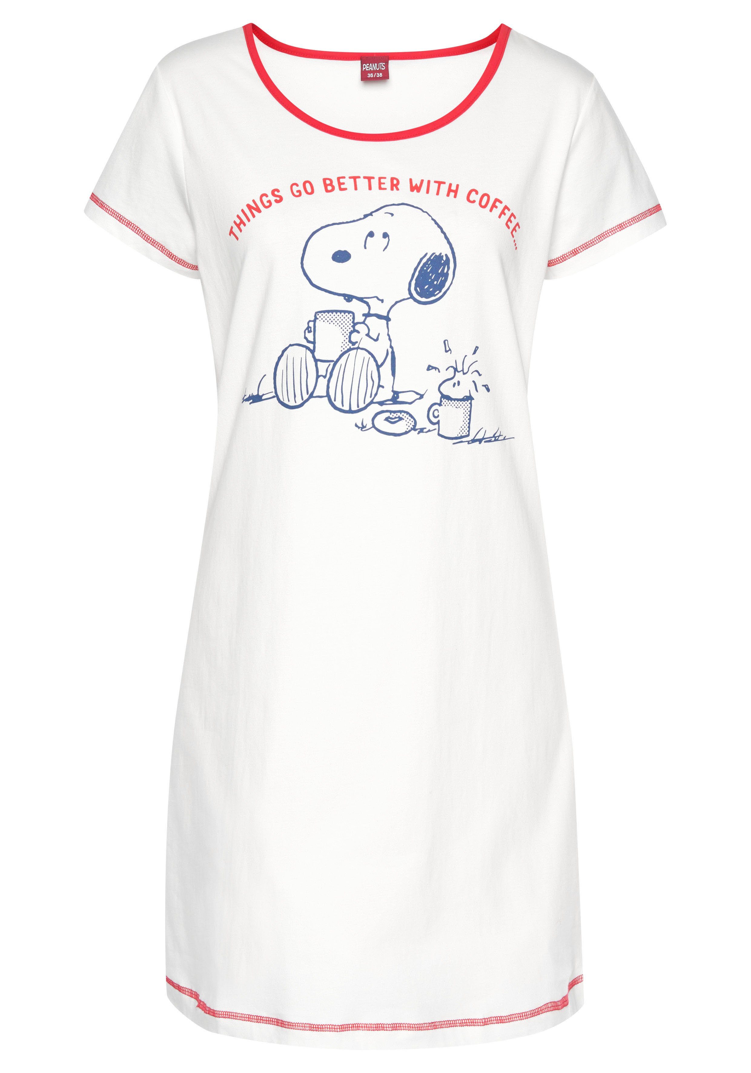 Peanuts Nachthemd met snoopy printmotief