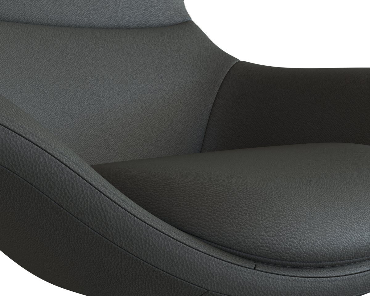FLEXLUX Oorfauteuil Stilo relaxstoel, TV-stoel Solitaire, stijlicoon, draaibaar, aluminium basis