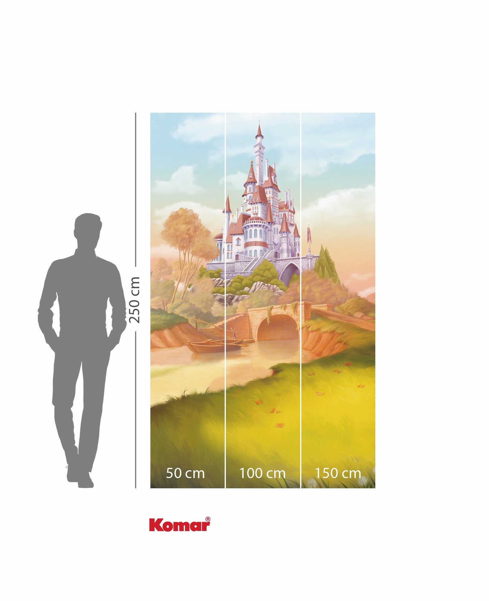 Komar Kinderbehang Disney Princess Belle Castle River (1 stuk)
