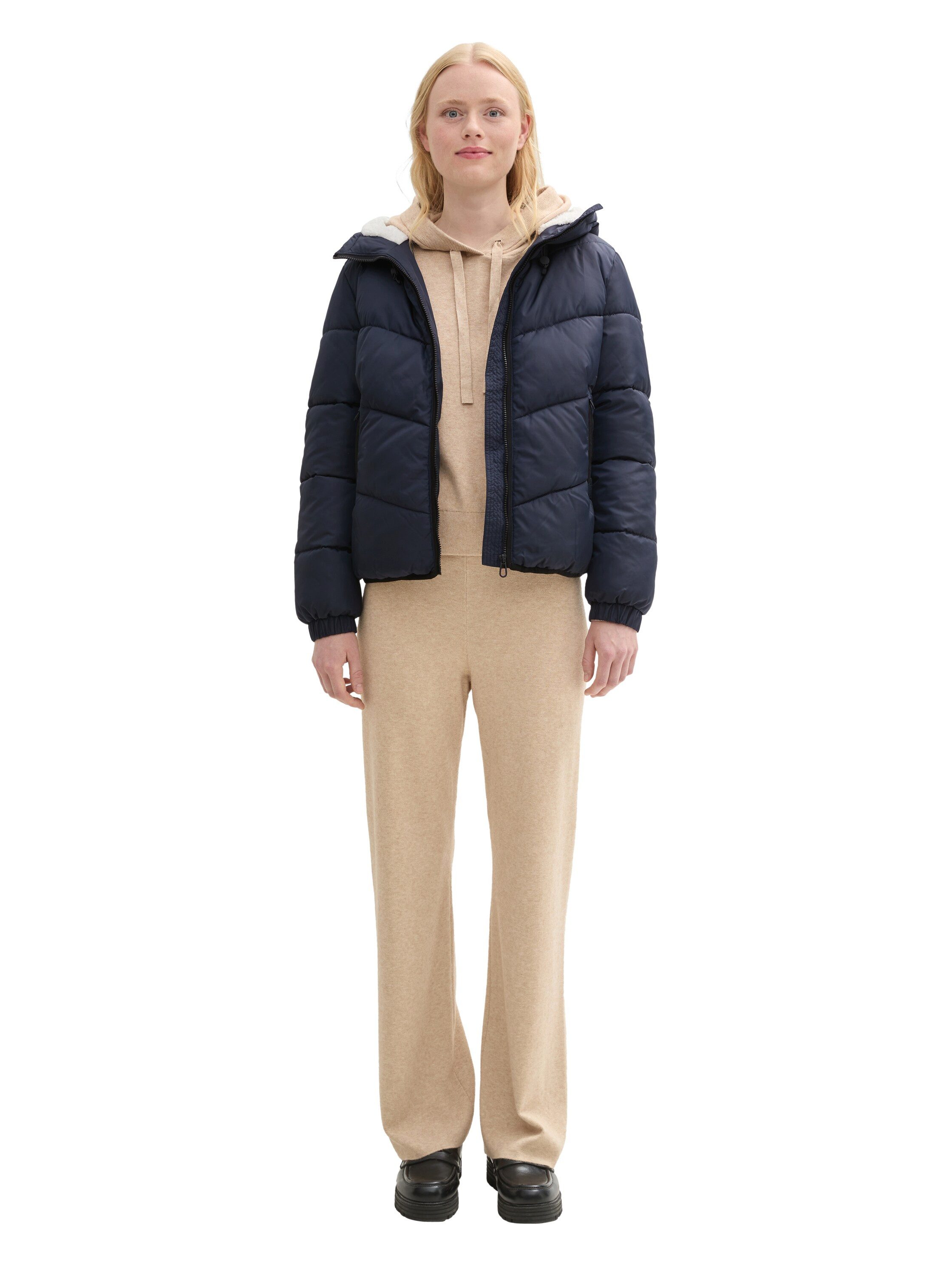 Tom Tailor Denim Gewatteerde jas met een capuchon
