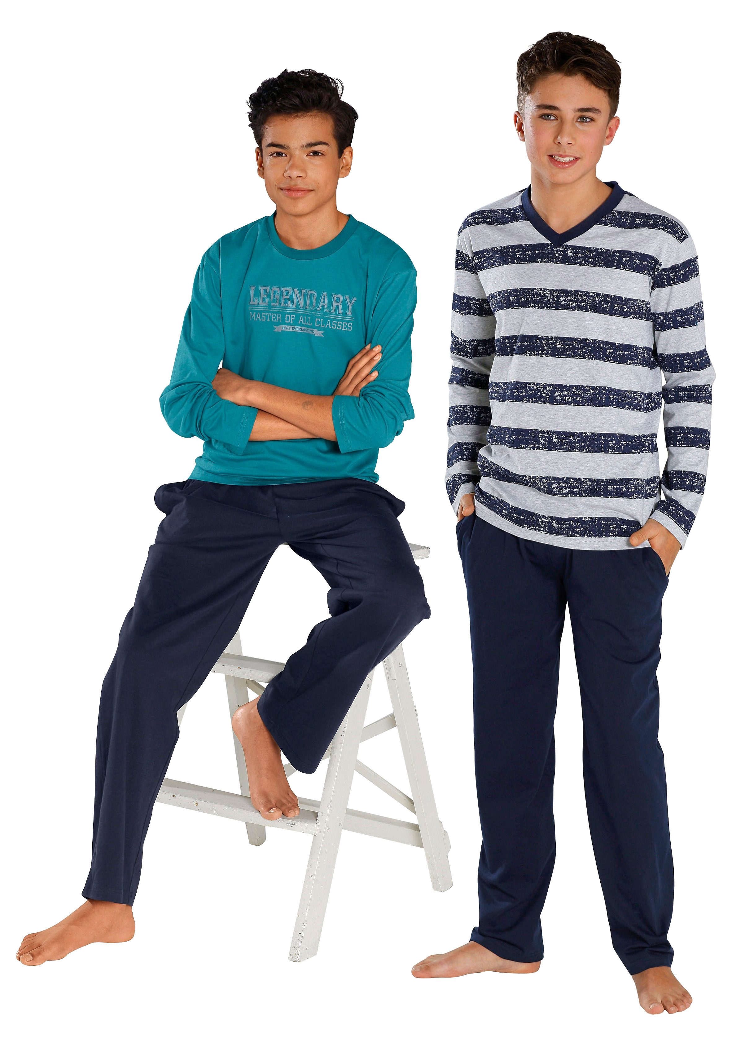 le jogger® Pyjama in lang model (4-delig, Set van 2)