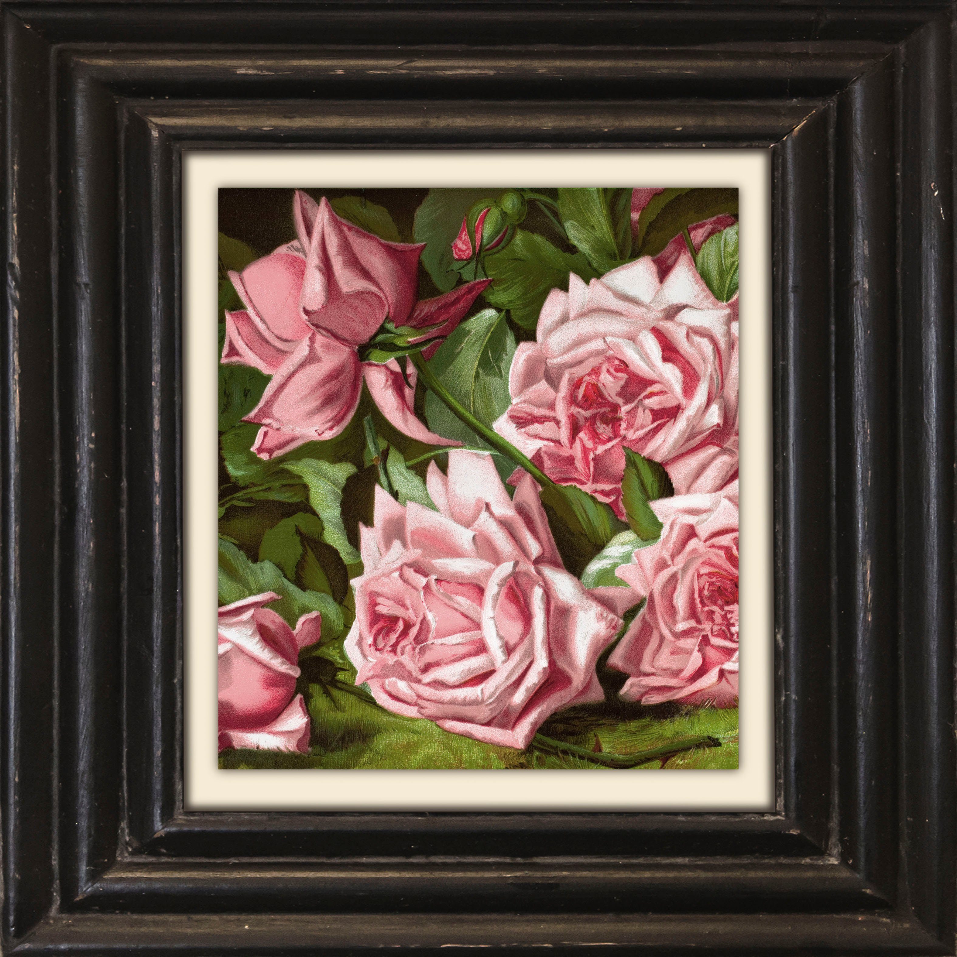 queence Artprint op linnen Bloemen Premium canvasstof, handgemaakt in Duitsland, 40x40cm