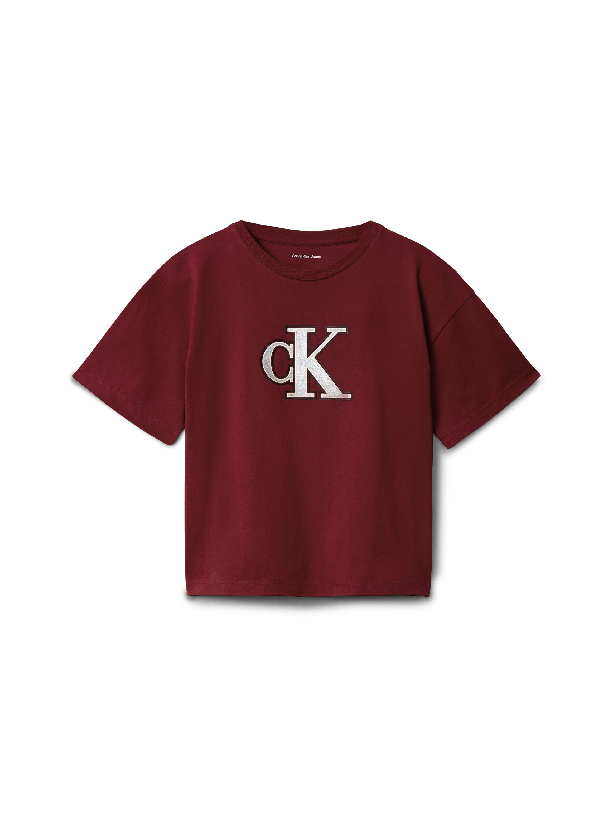 Calvin Klein T-shirt FESTIVE GRAPHIC SS T-SHIRT voor kinderen tot 16 jaar, glitterprint
