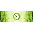 conni oberkircher´s beeld met klok bamboo style - bamboe ii met decoratieve klok, natuur, wellness, ontspanning (set) multicolor