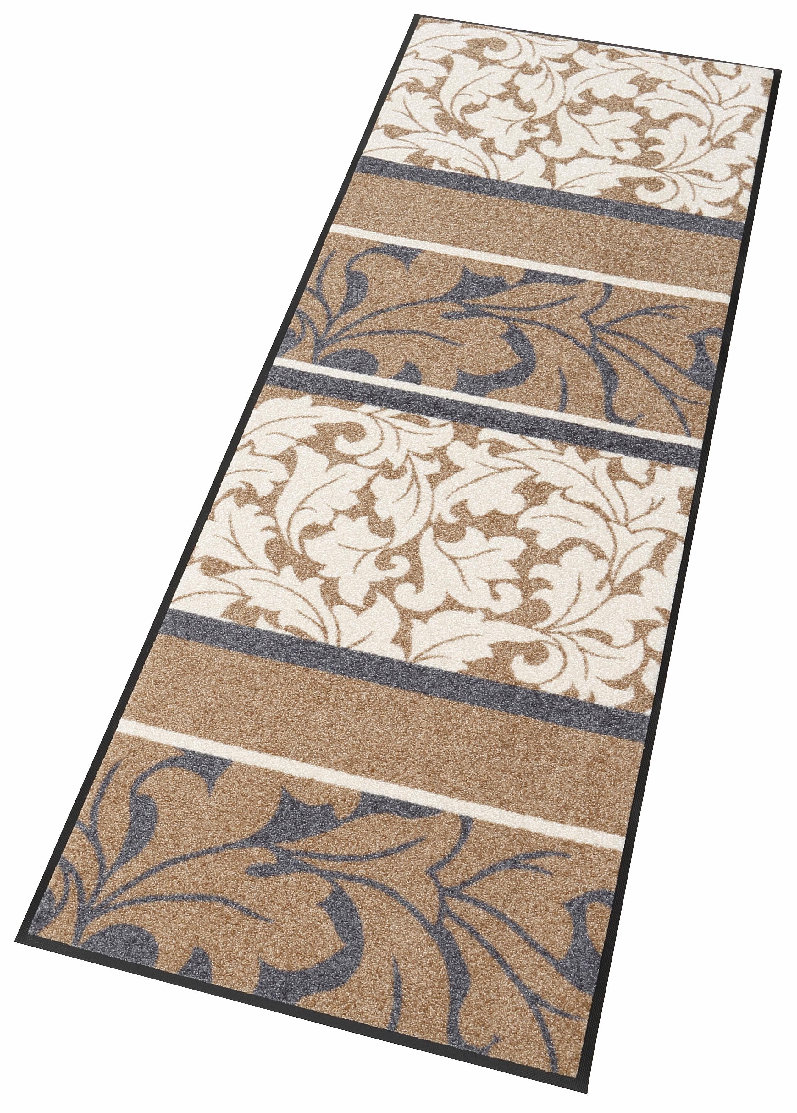 wash+dry by Kleen-Tex Loper Sinfonia Inloopmatten, antislip, geschikt voor binnen en buiten, wasbaar lopers maat 75 cm x 120 cm x 7 mm beige