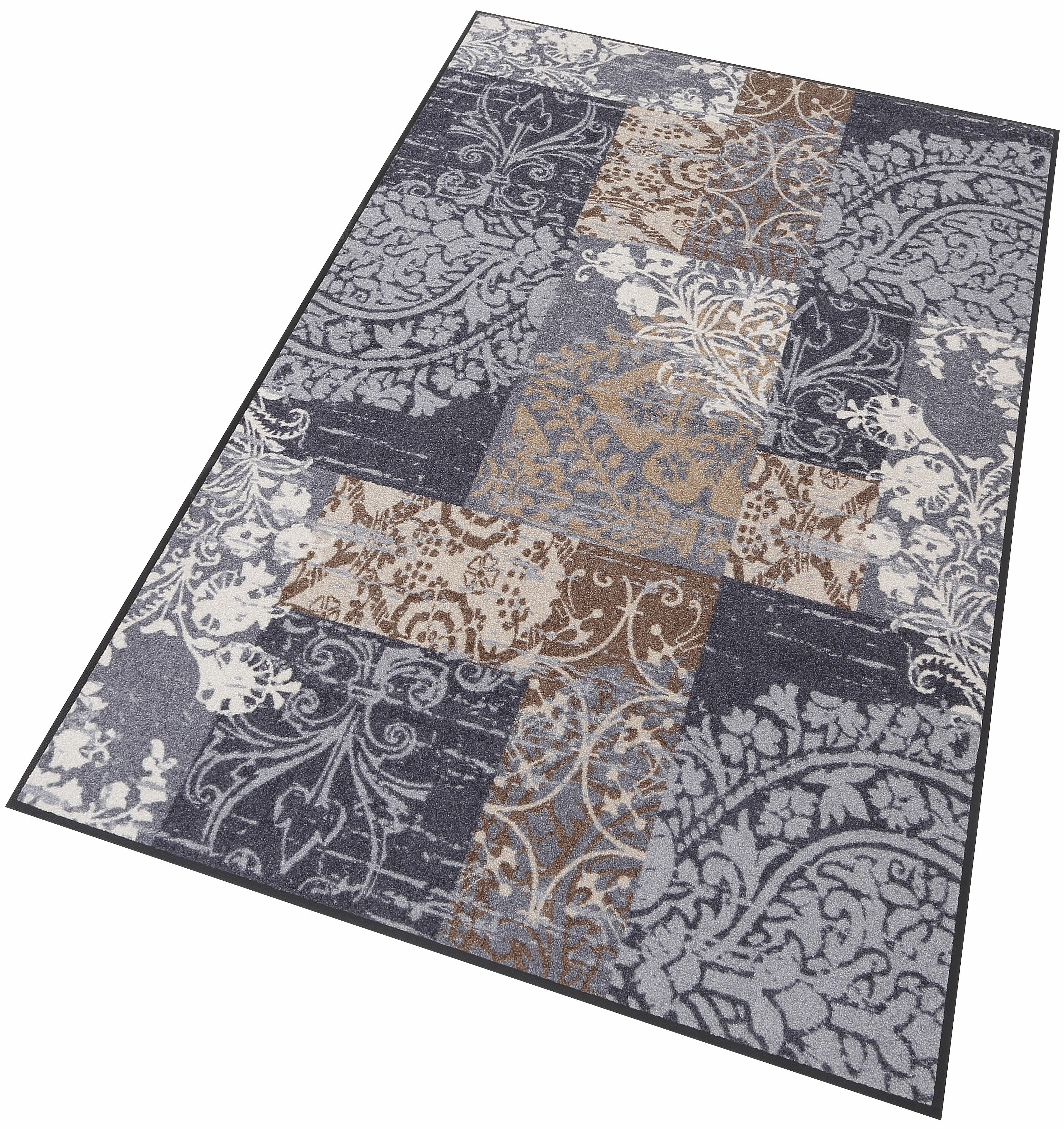 wash+dry by Kleen-Tex Loper ARMONIA Inloopmatten, patchworkdesign, ornamenten, antislip lopers maat 115 cm x 175 cm x 7 mm beige