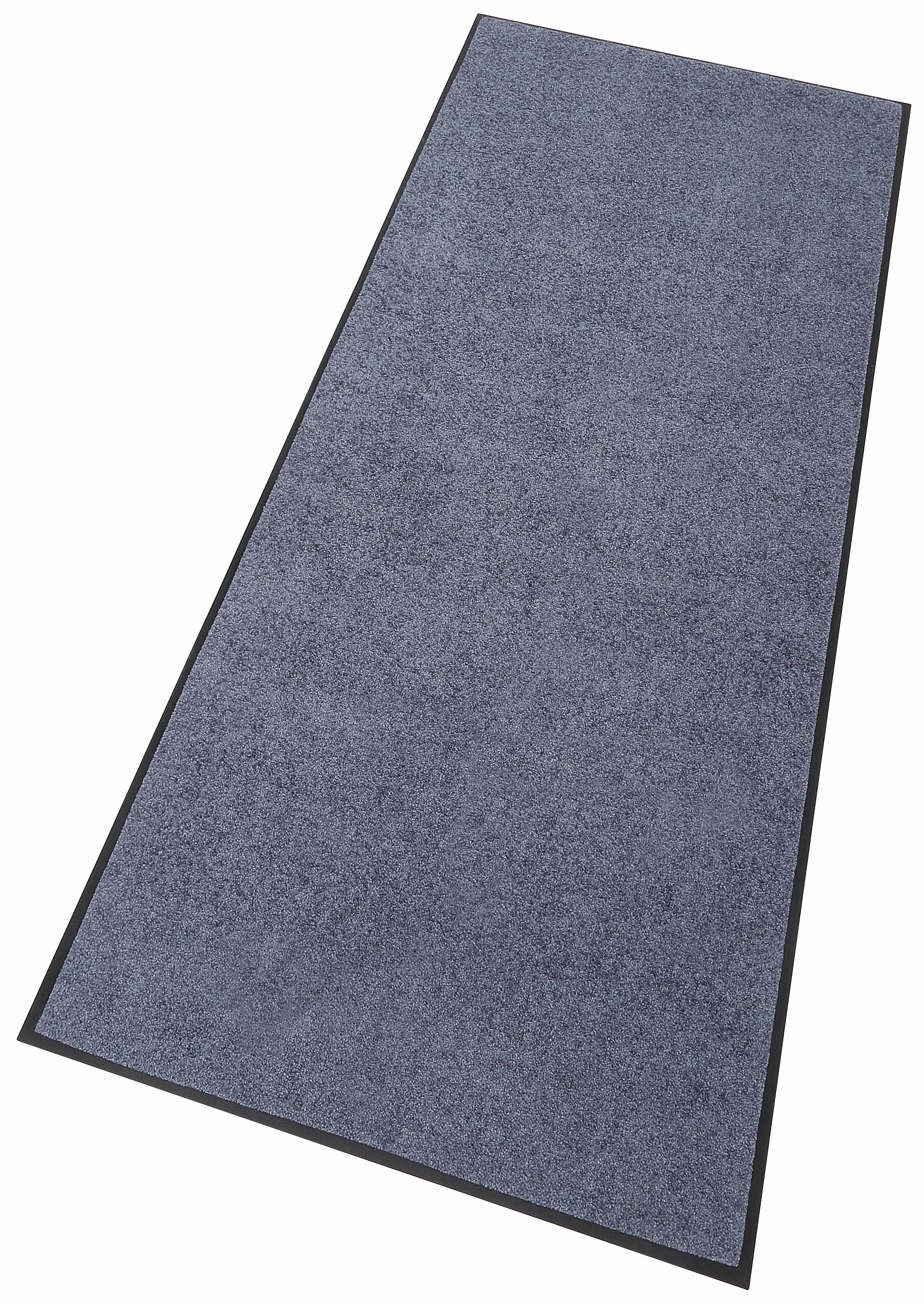 wash+dry by Kleen-Tex Mat Trend Uni, vuilafstotende mat, wasbaar deurmatten maat 19 blauw