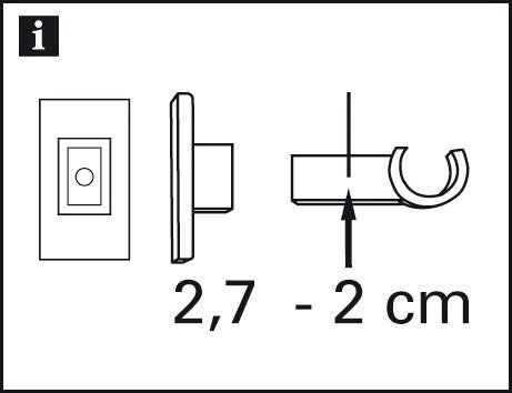 GARDINIA Bandjes voor gordijnroede Ø 12 mm Serie gordijnroede California ø 10x12 mm (set, 2 stuks)