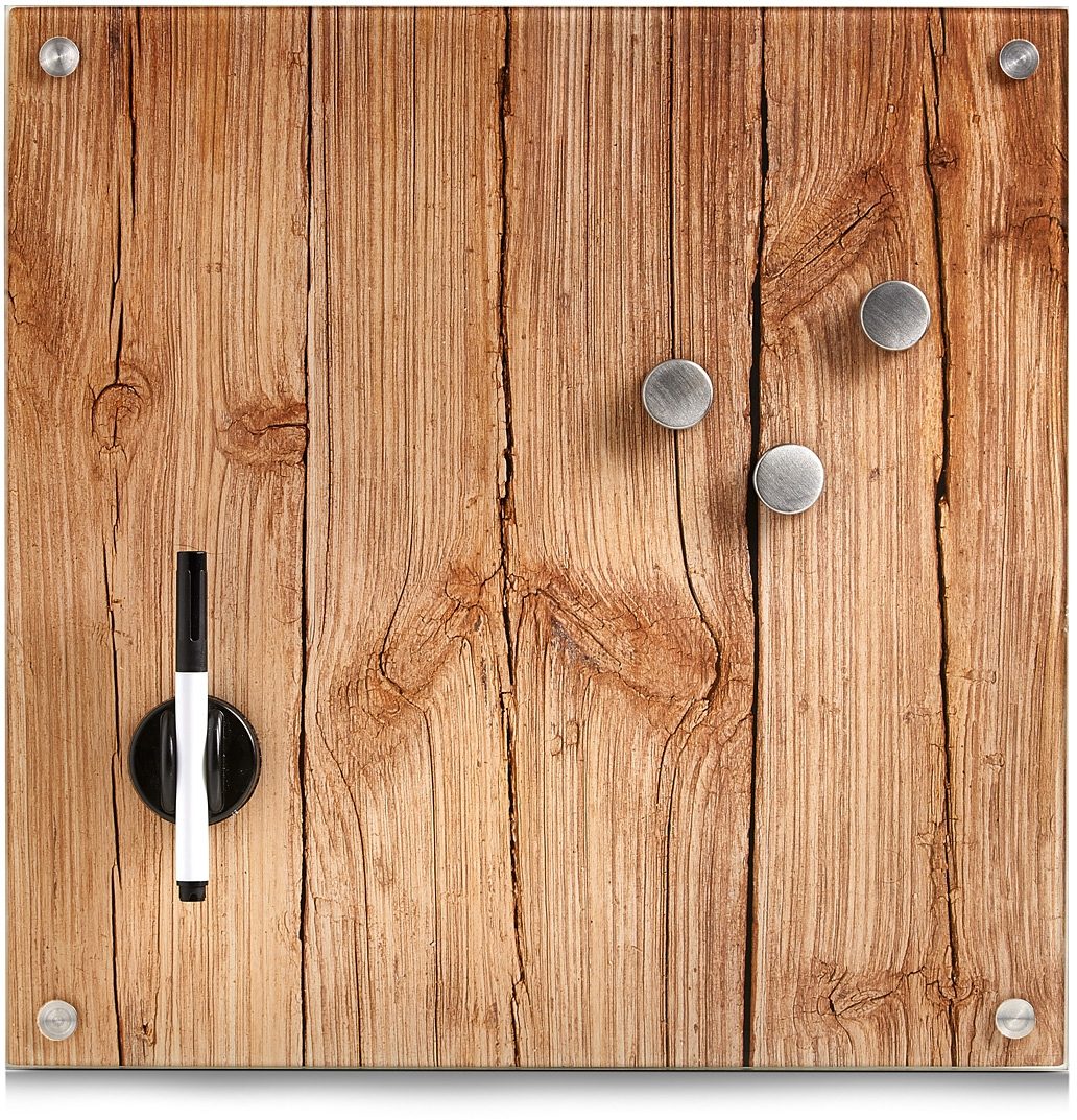 erven Terugroepen Psychiatrie Zeller Present Magneetbord Wood Memobord, van glas, houtmotief in de online  winkel | OTTO