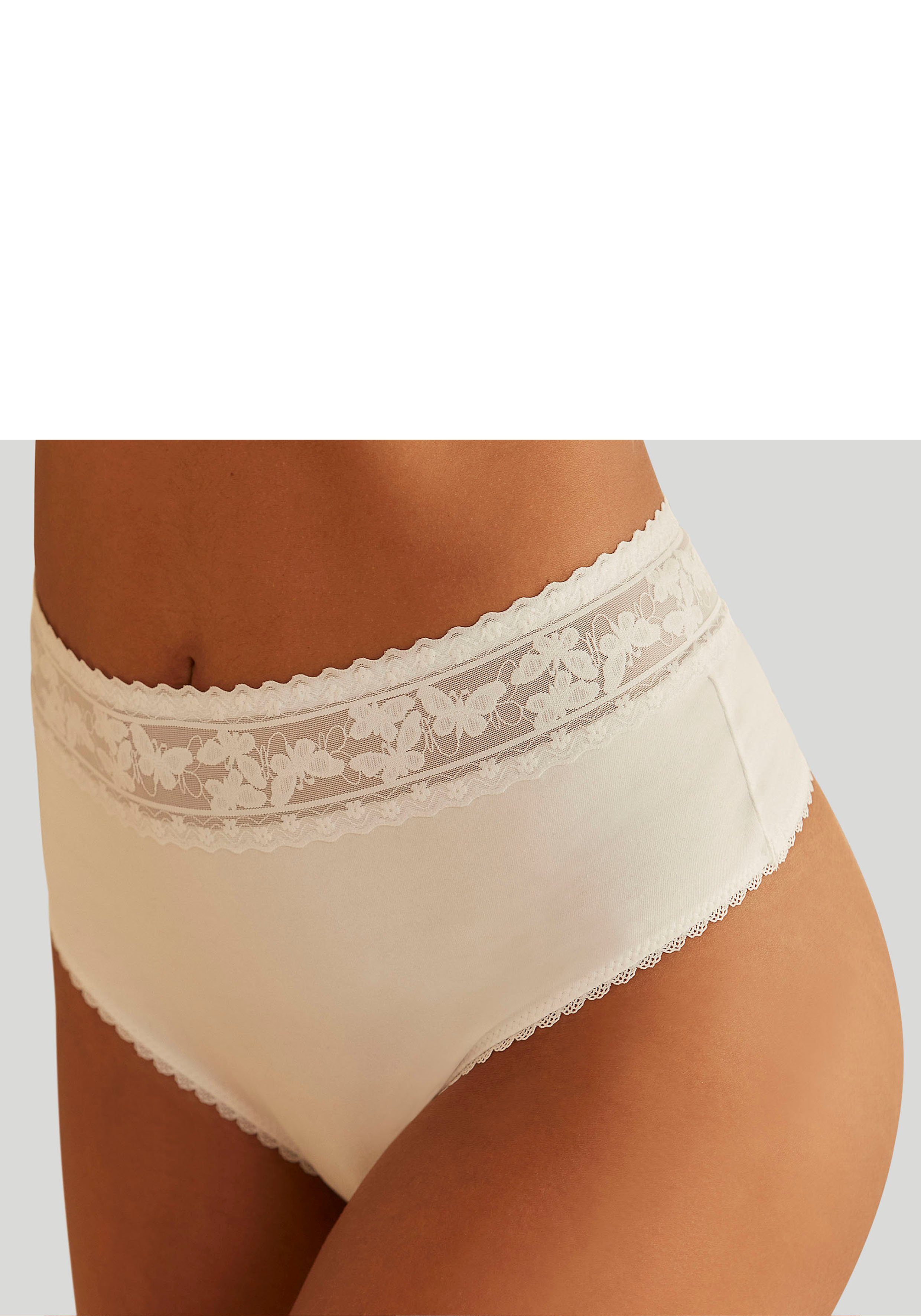 Nuance High-waist-string met band van fijne kant