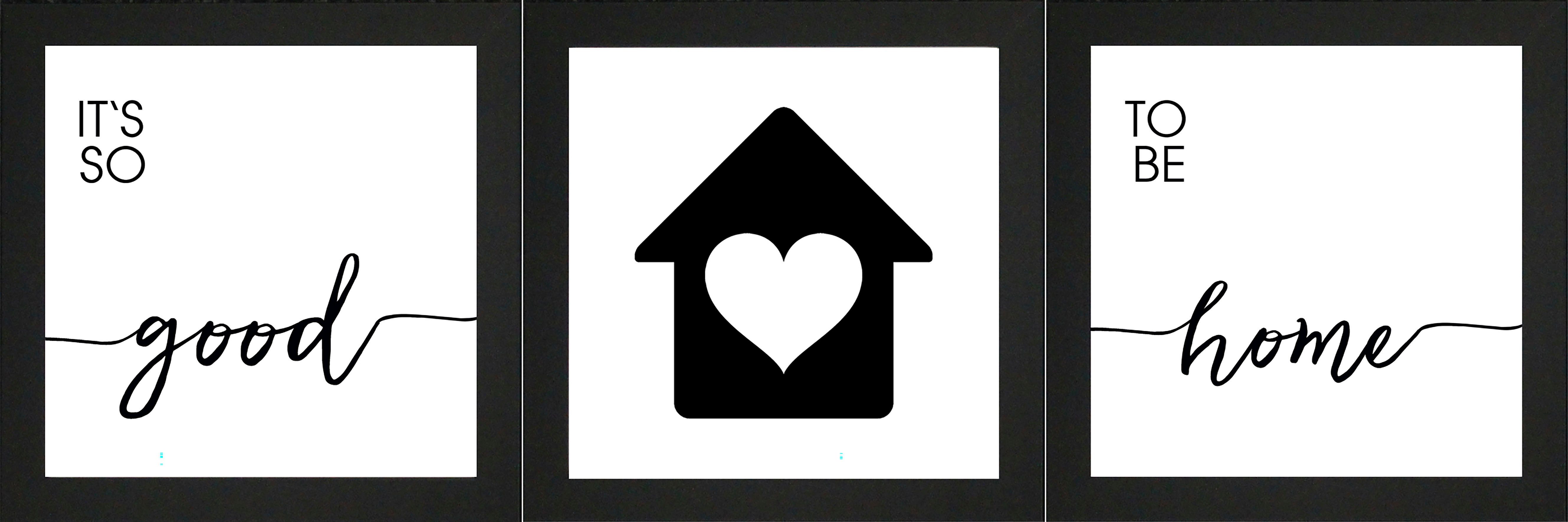 Bönninghoff Artprint met lijst Good home (set, 3 stuks)