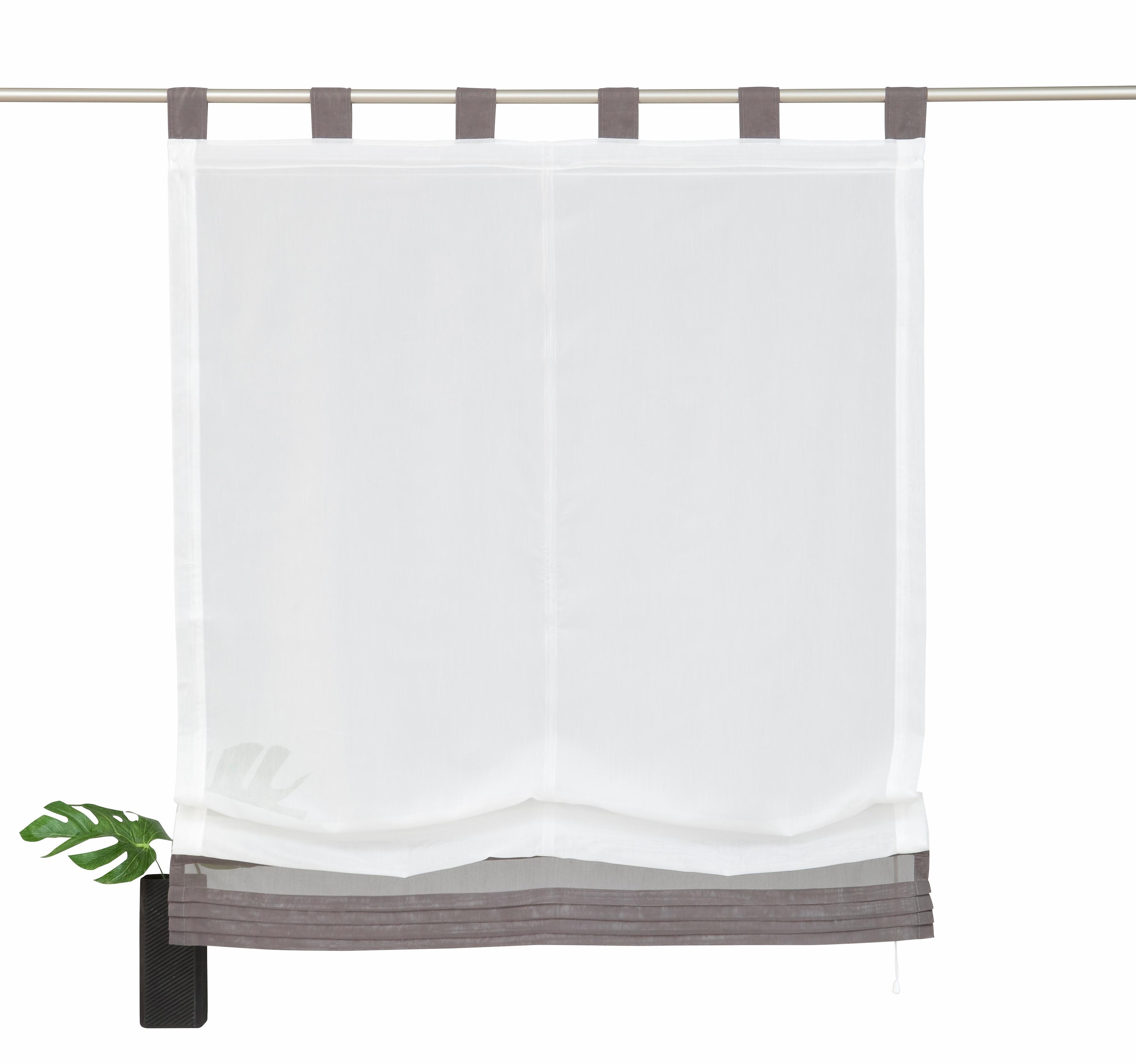Home affaire Romeins rolgordijn Gander halftransparant, polyester, lussen (1 stuk)