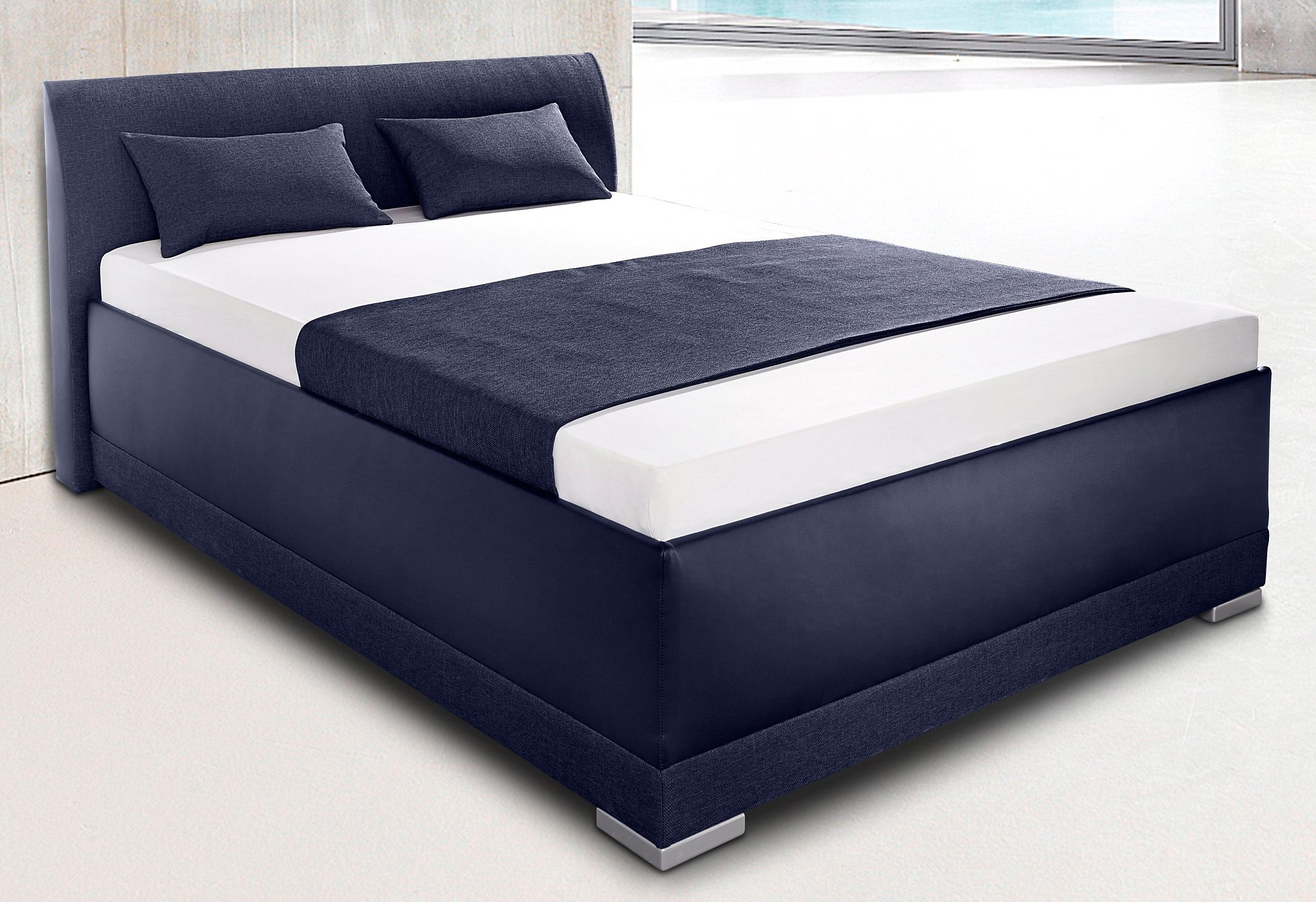 Maintal Gestoffeerd bed Makana met bedlade, ook beschikbaar in h4