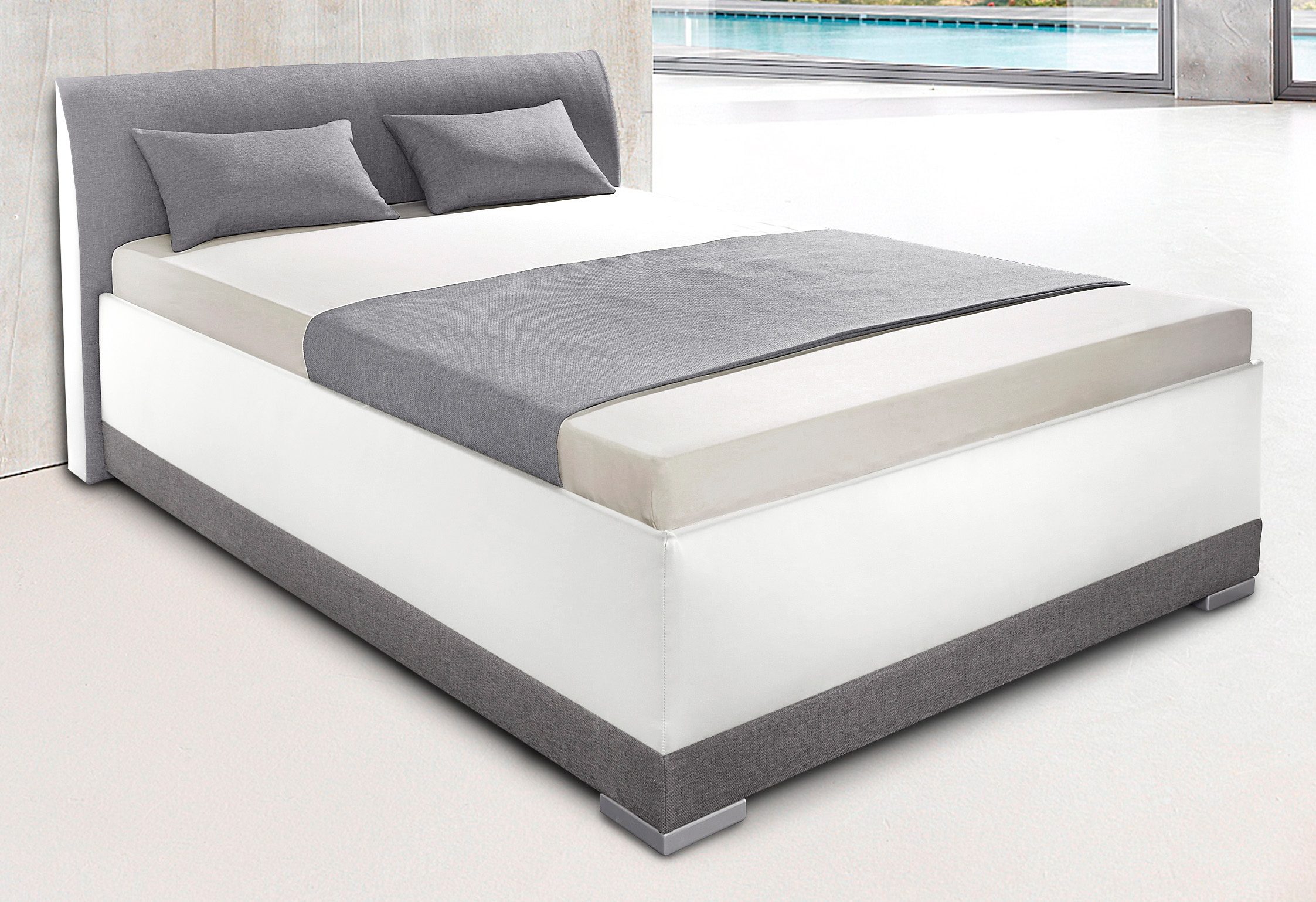 Maintal Gestoffeerd bed Makana met bedlade, ook beschikbaar in h4