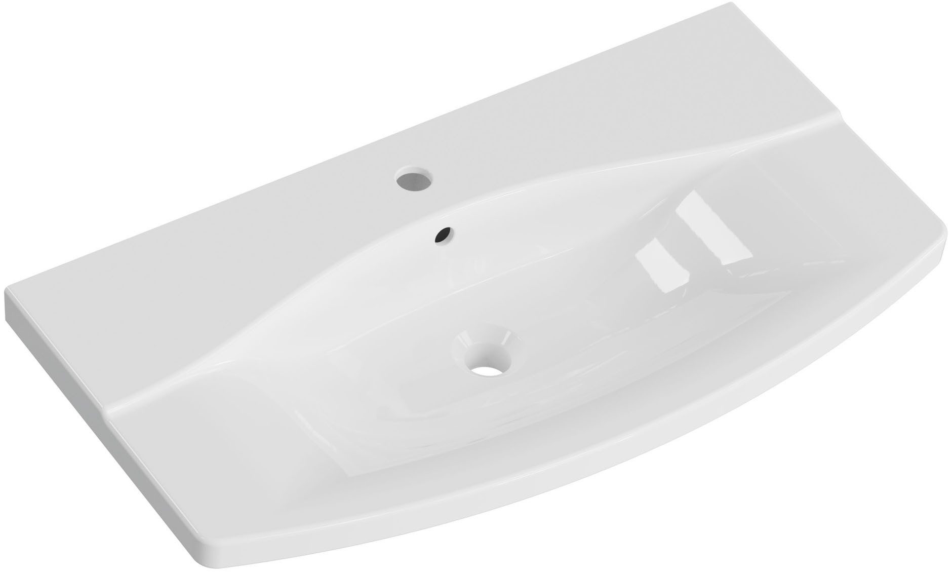 Saphir Wastafelonderkast Serie 4010 keramische wastafel met onderkast, 84 cm breed