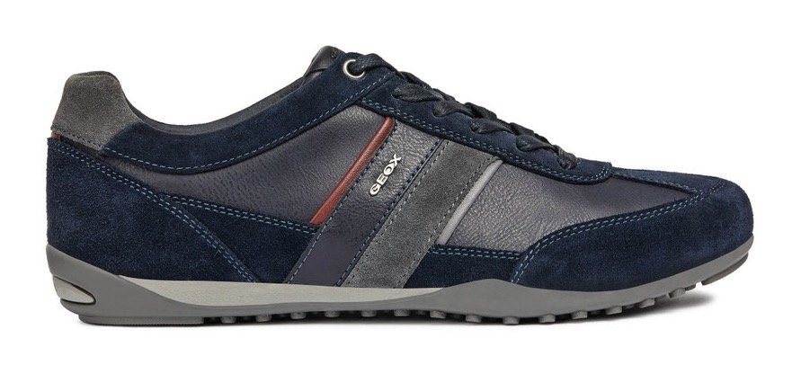 Geox Sneakers U WELLS C Vrijetijdsschoen, lage schoen, veterschoen met logoversiering