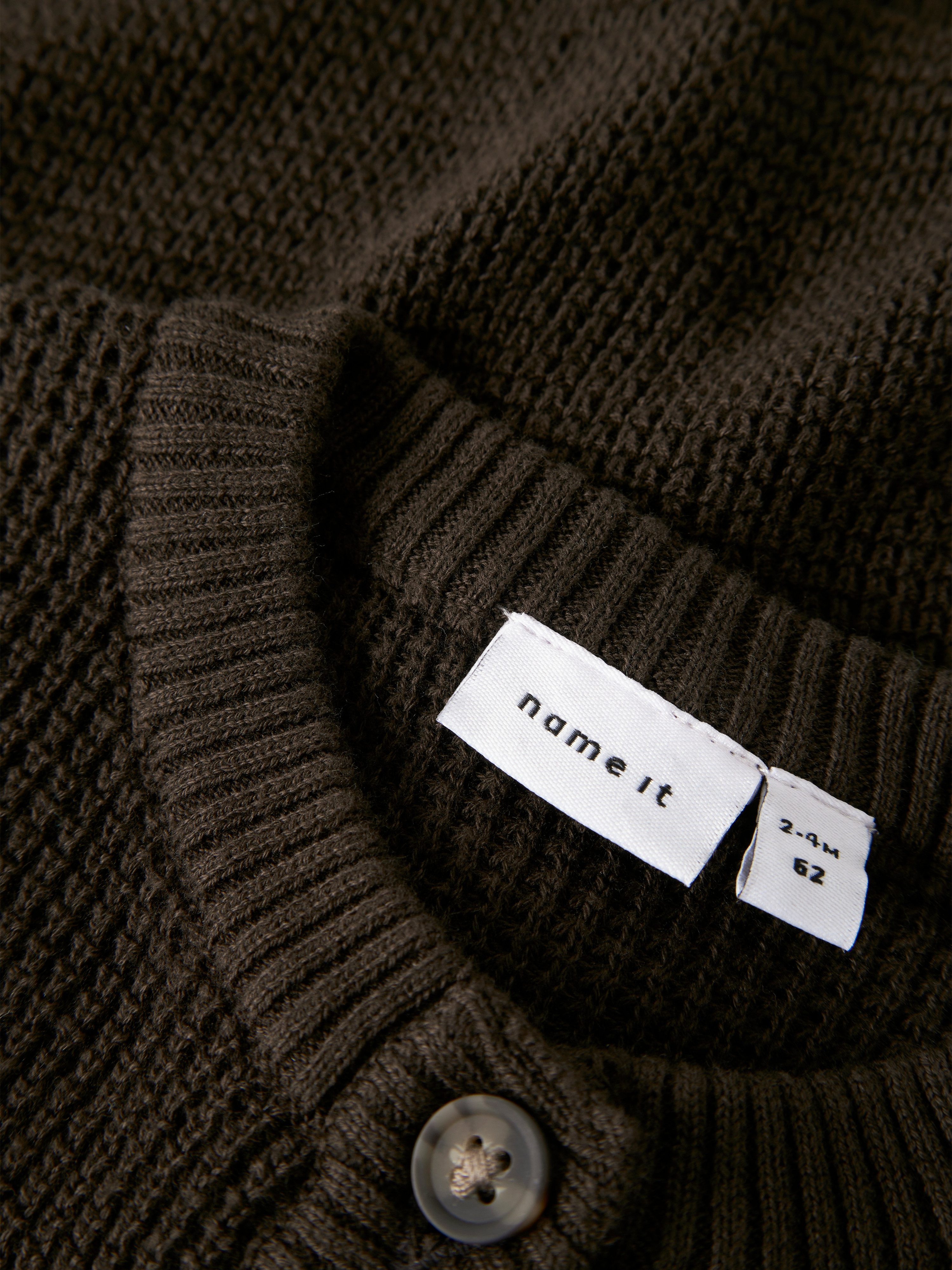 Name It Vest NBNBUBBA LS KNIT CARD NOOS