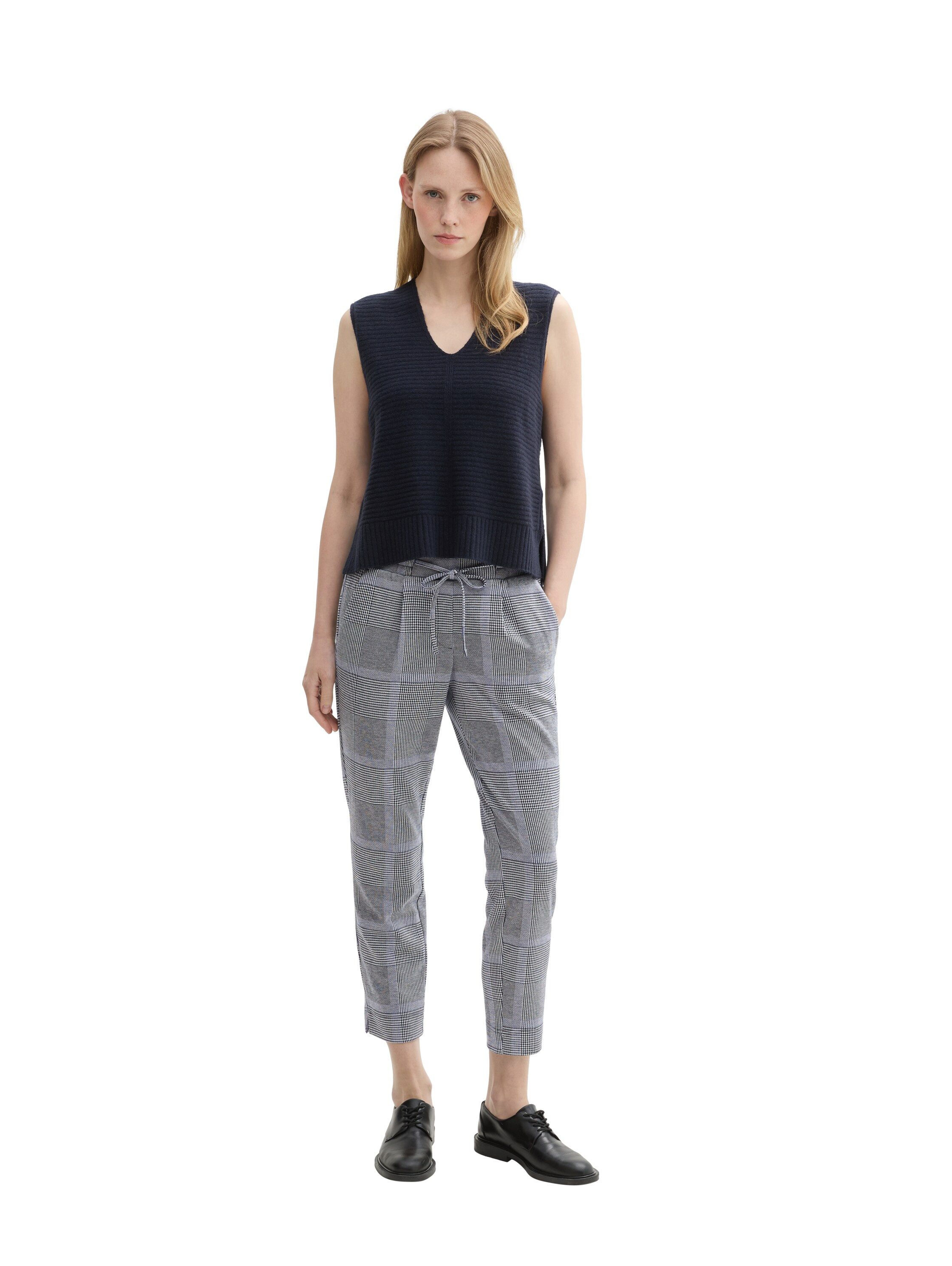 Tom Tailor Joggingbroek met geruit patroon
