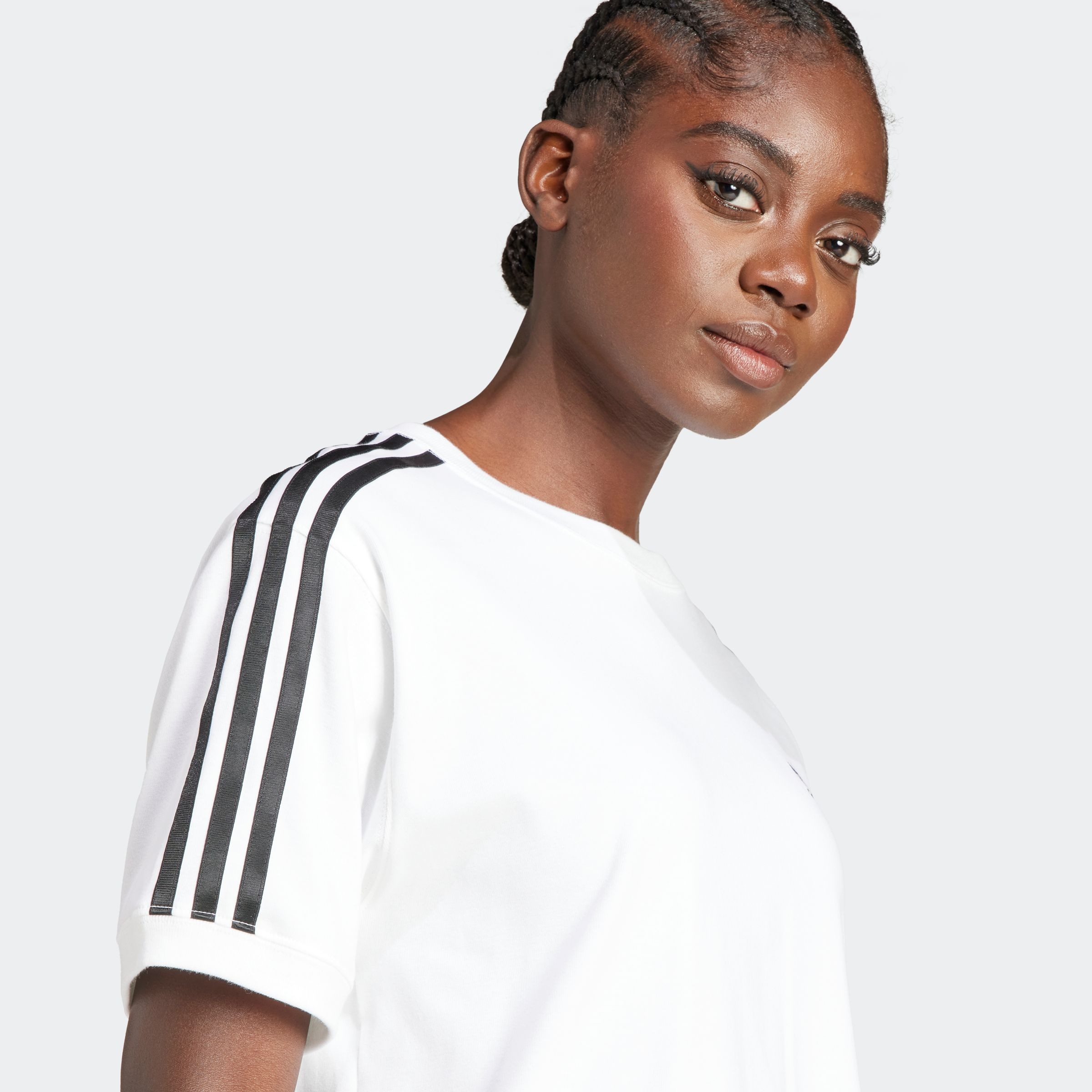 adidas Originals T-shirt 3 STRIPE TEE drie-strepen shirt met trefoil-logo