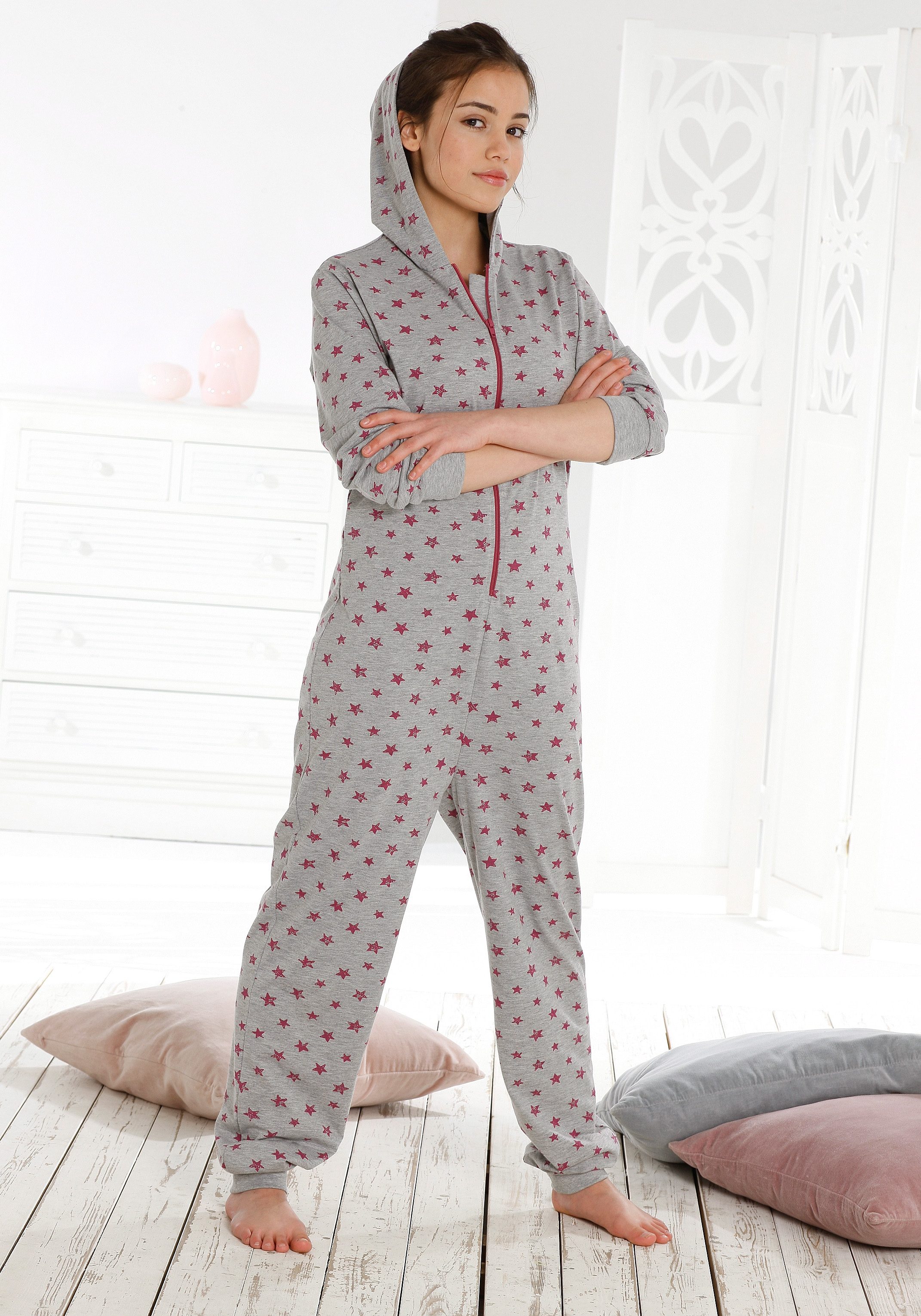 Petite fleur Jumpsuit leuke modellerende body voor het relaxen, all-over gedessineerd