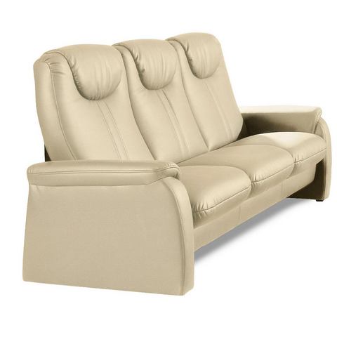 woonkamer driepersoons bankstel wit SOFTLUX imitatieleer Primabelle of Softlux