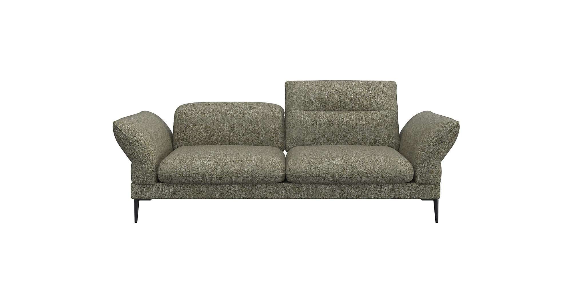 FLEXLUX 2,5-zits Salino, functie-sofa, relaxsofa Bank met arm- en hoofdeinde verstellingen, koudschuim & staalgolven