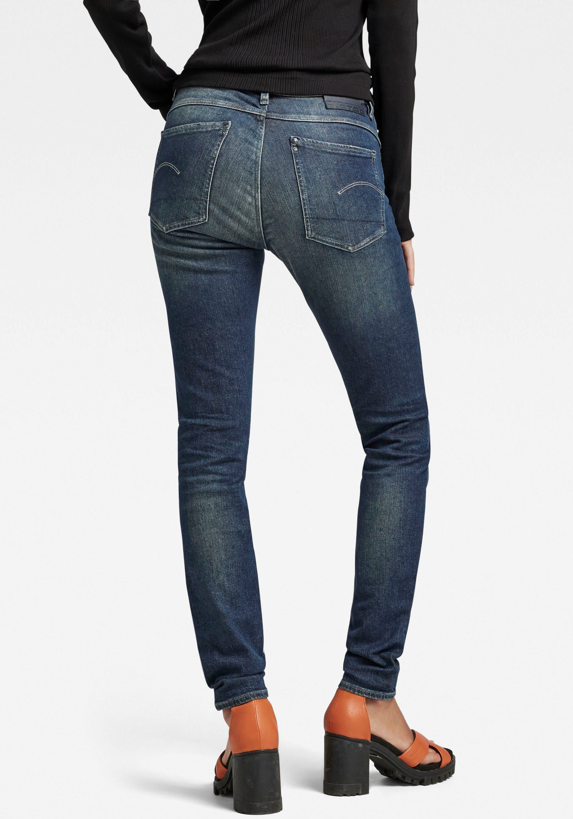 g-star raw skinny fit jeans lhana skinny jeans met wellnessfactor door het stretchaandeel blauw