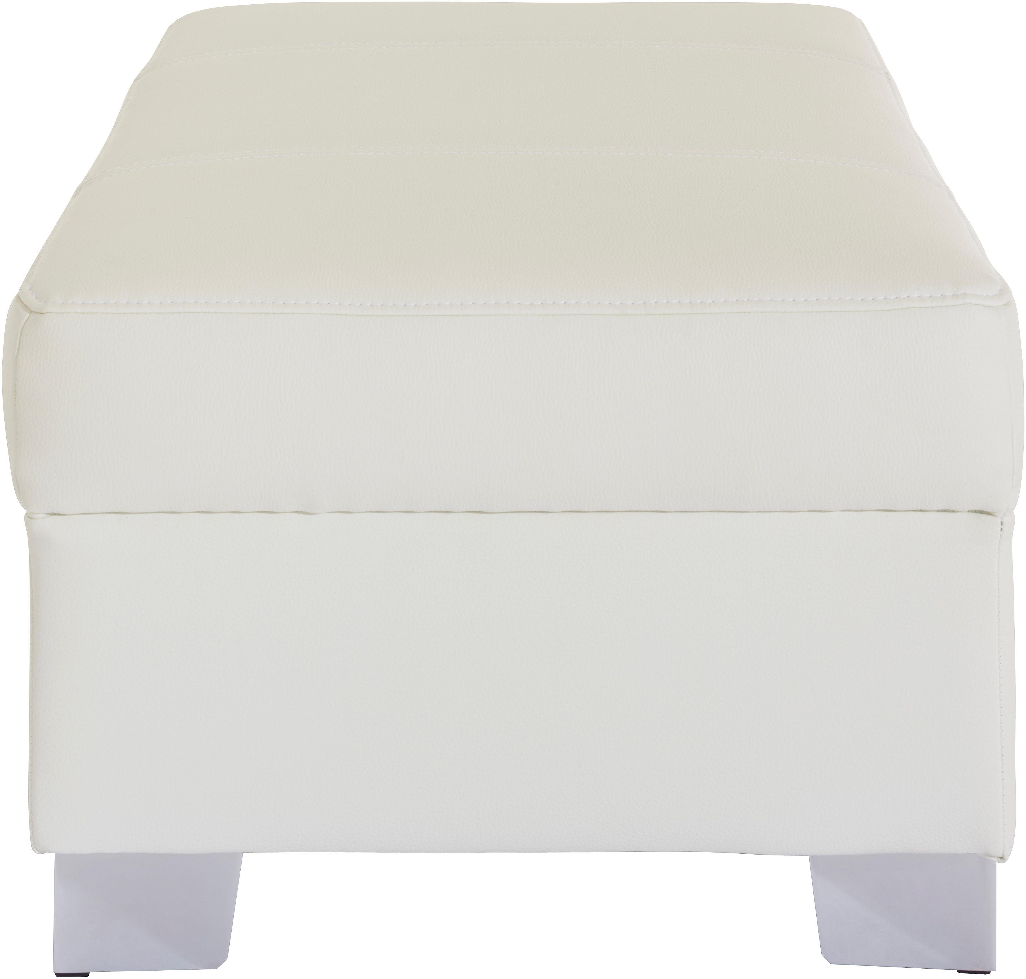 DOMO collection Hocker Turah met modern quilting past bij de serie, b/d/h: 85/61/40 cm, ook in leer
