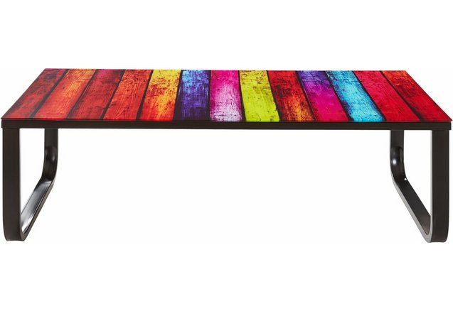INOSIGN Salontafel met blad in regenboogdesign INOSIGN Salontafel met blad in regenboogdesign
