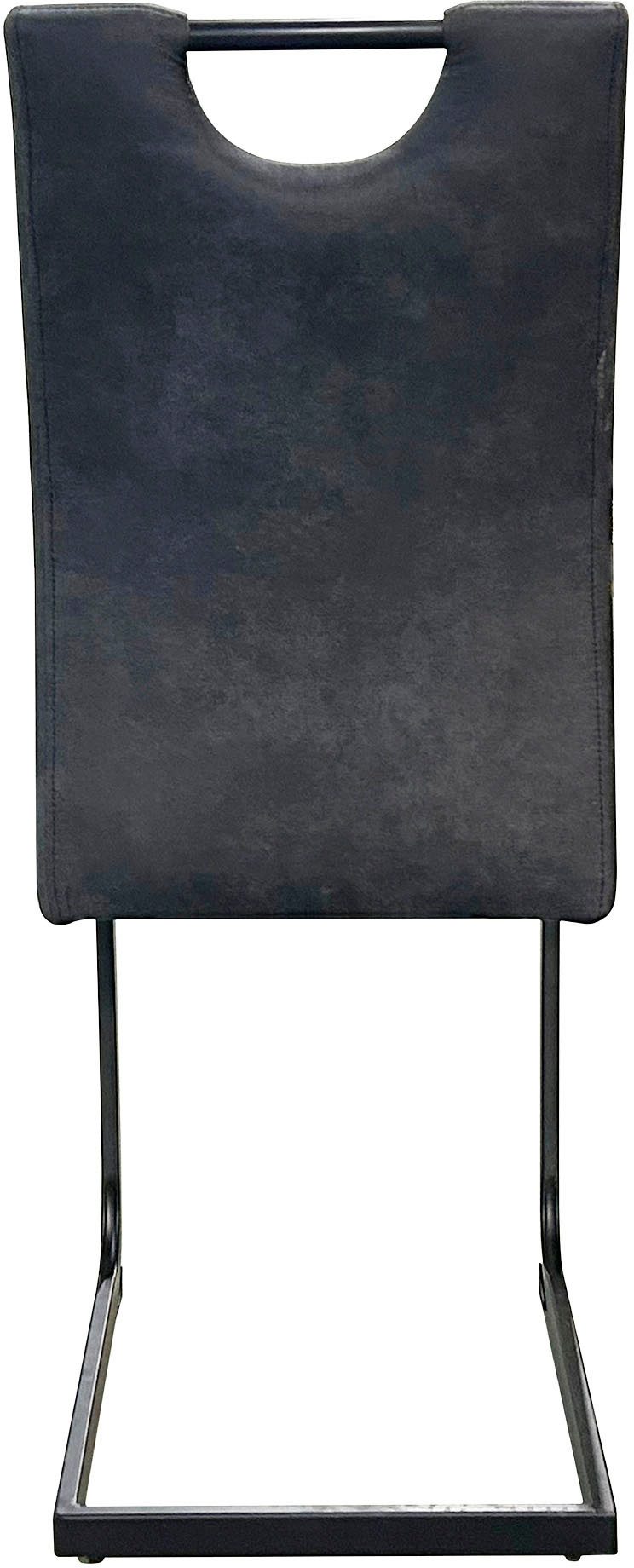 byLIVING Vrijdragende stoel Banff (2-stuks set) met handgreep, frame van zwart metaal, keukenstoel, diverse bekledingen (set)