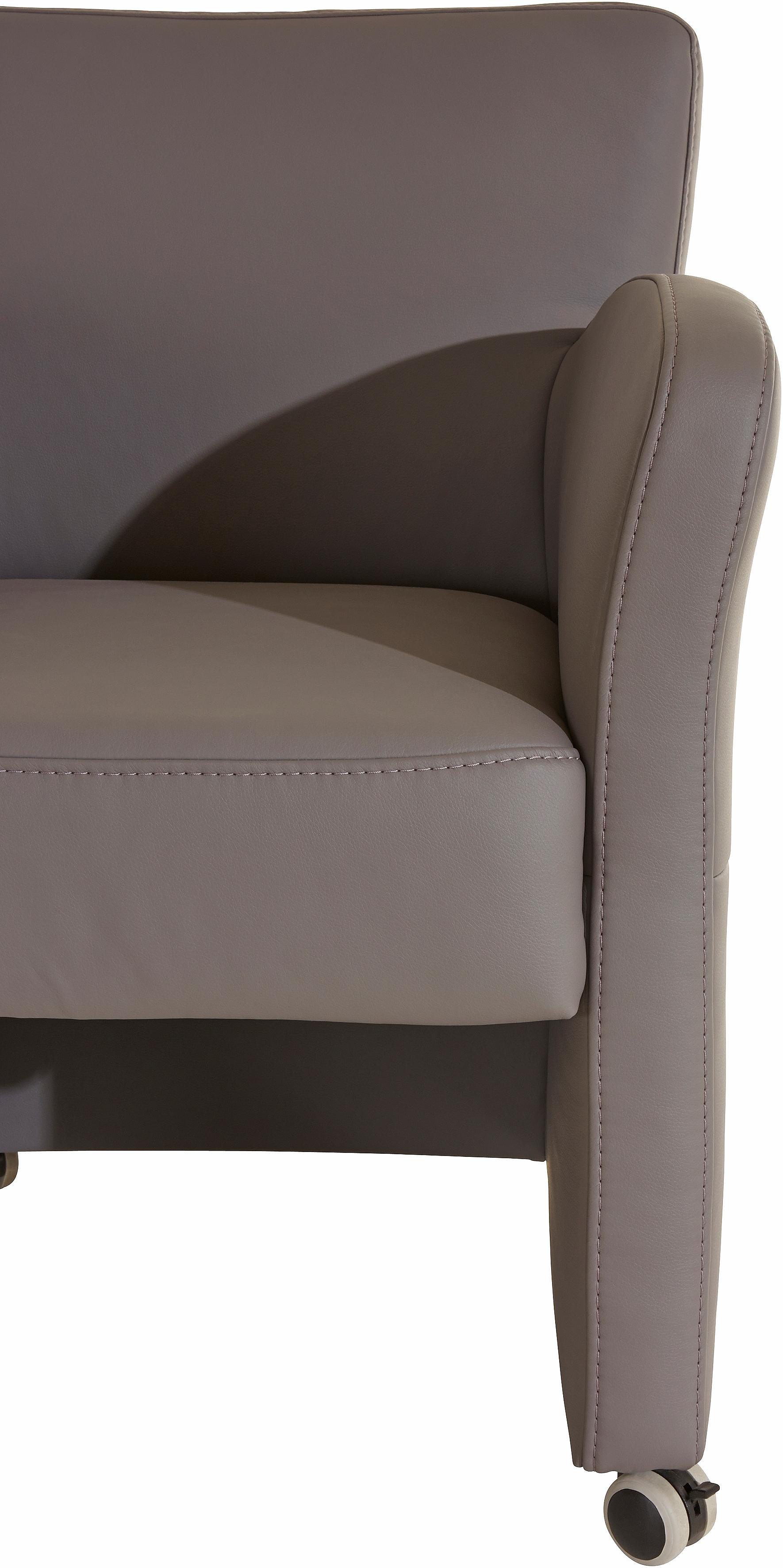 exxpo - sofa fashion Fauteuil Cortado, loungestoel op wielen, smalle armleuningen, comfortabel