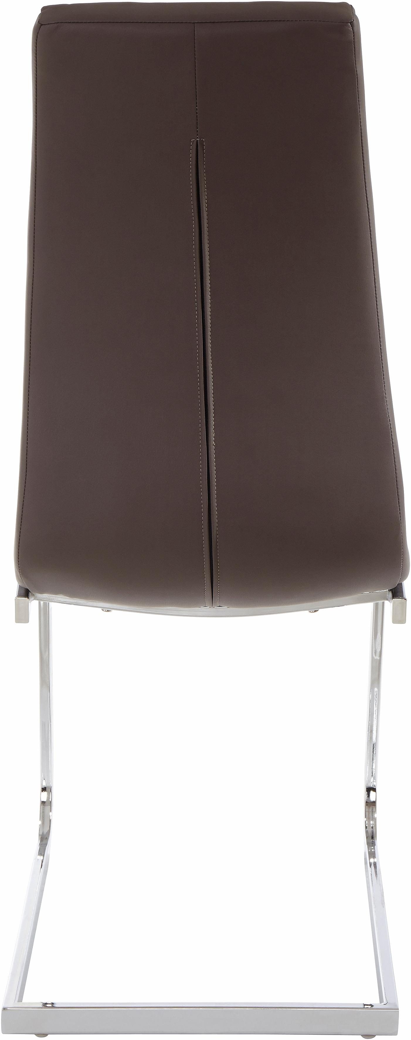 INOSIGN Vrijdragende stoel Lola set van 2 of 4, bekleding van imitatieleer of fluweelstof, chroom metalen frame (set)
