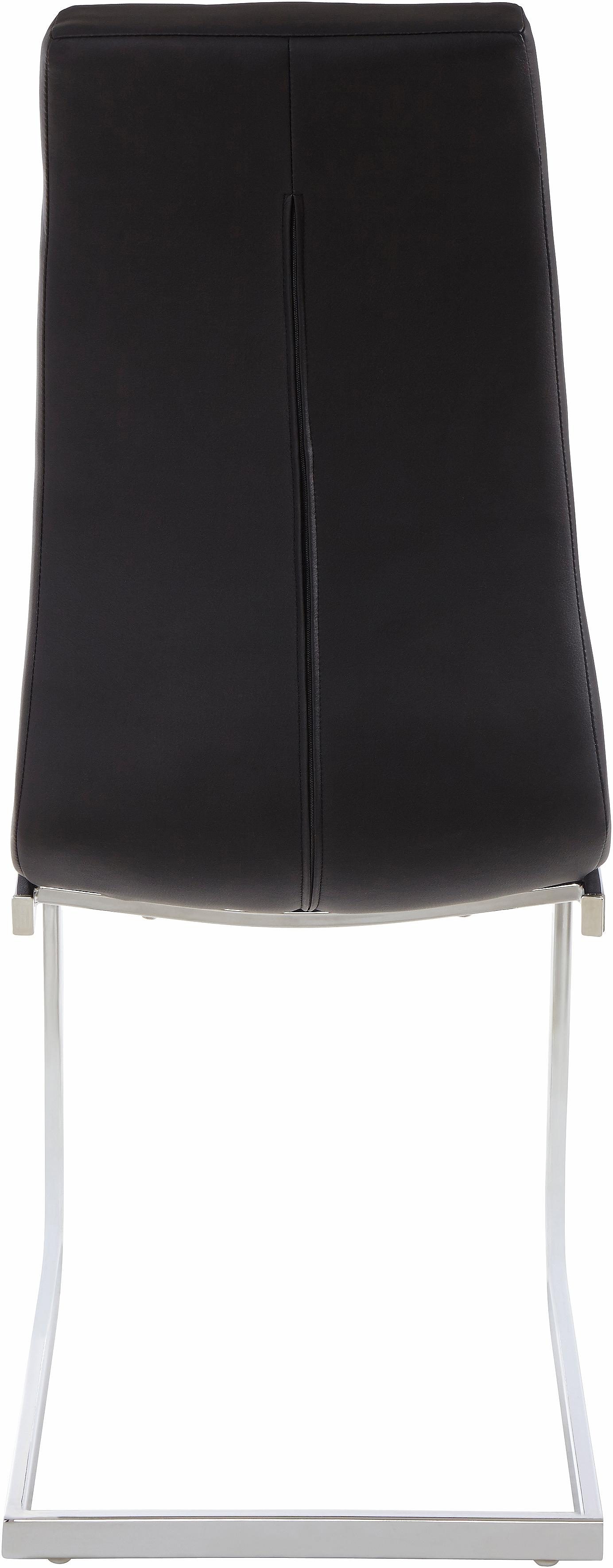 INOSIGN Vrijdragende stoel Lola set van 2 of 4, bekleding van imitatieleer of fluweelstof, chroom metalen frame (set)